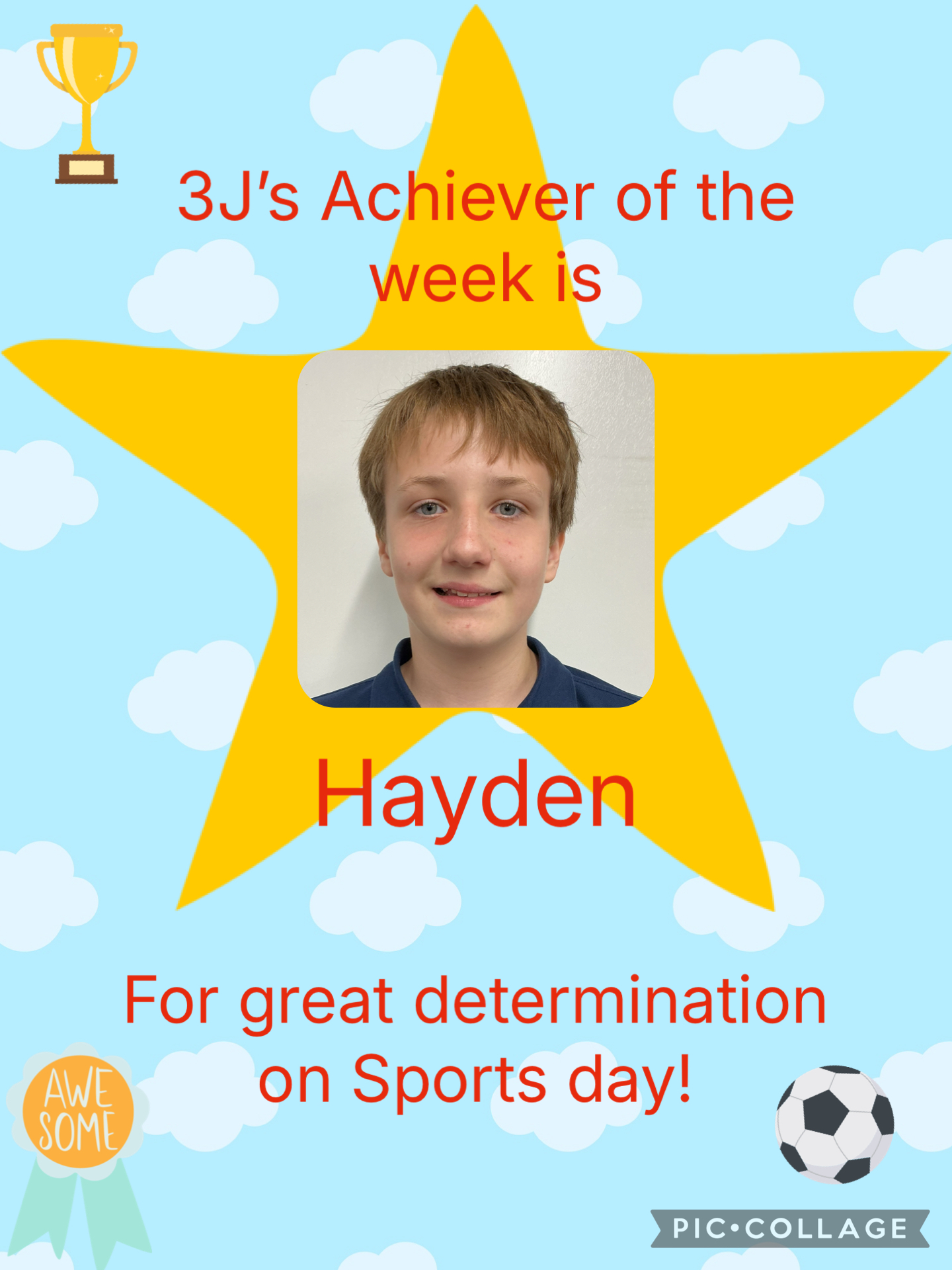 Image of Achiever of the week!