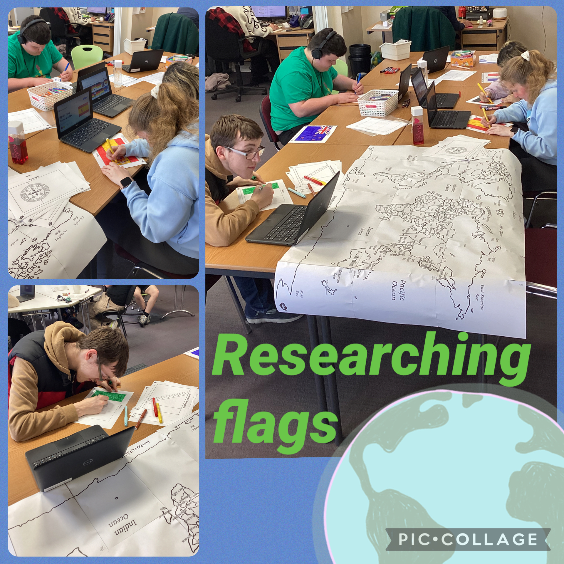 Image of Researching flags