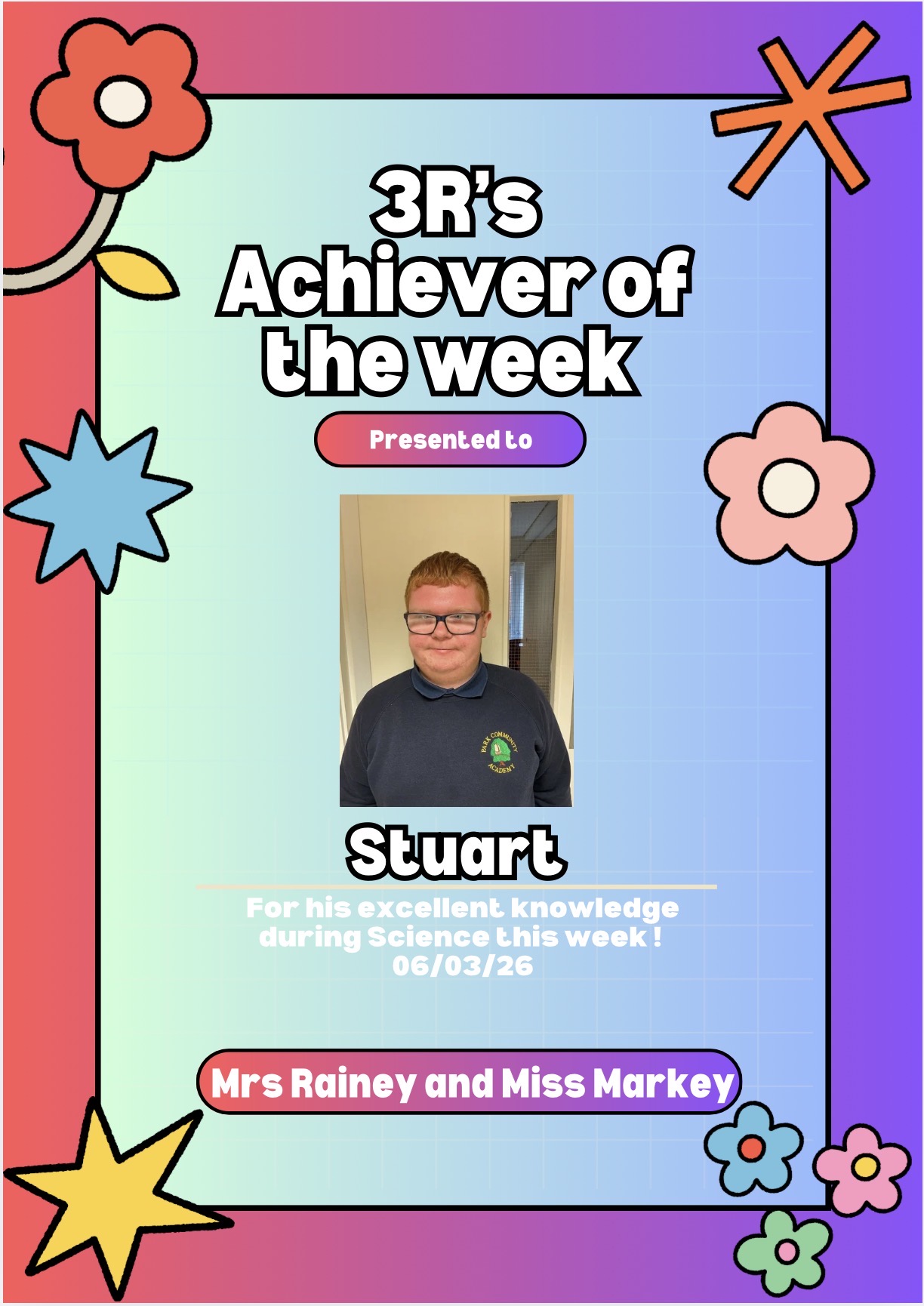 Image of Achiever of the Week