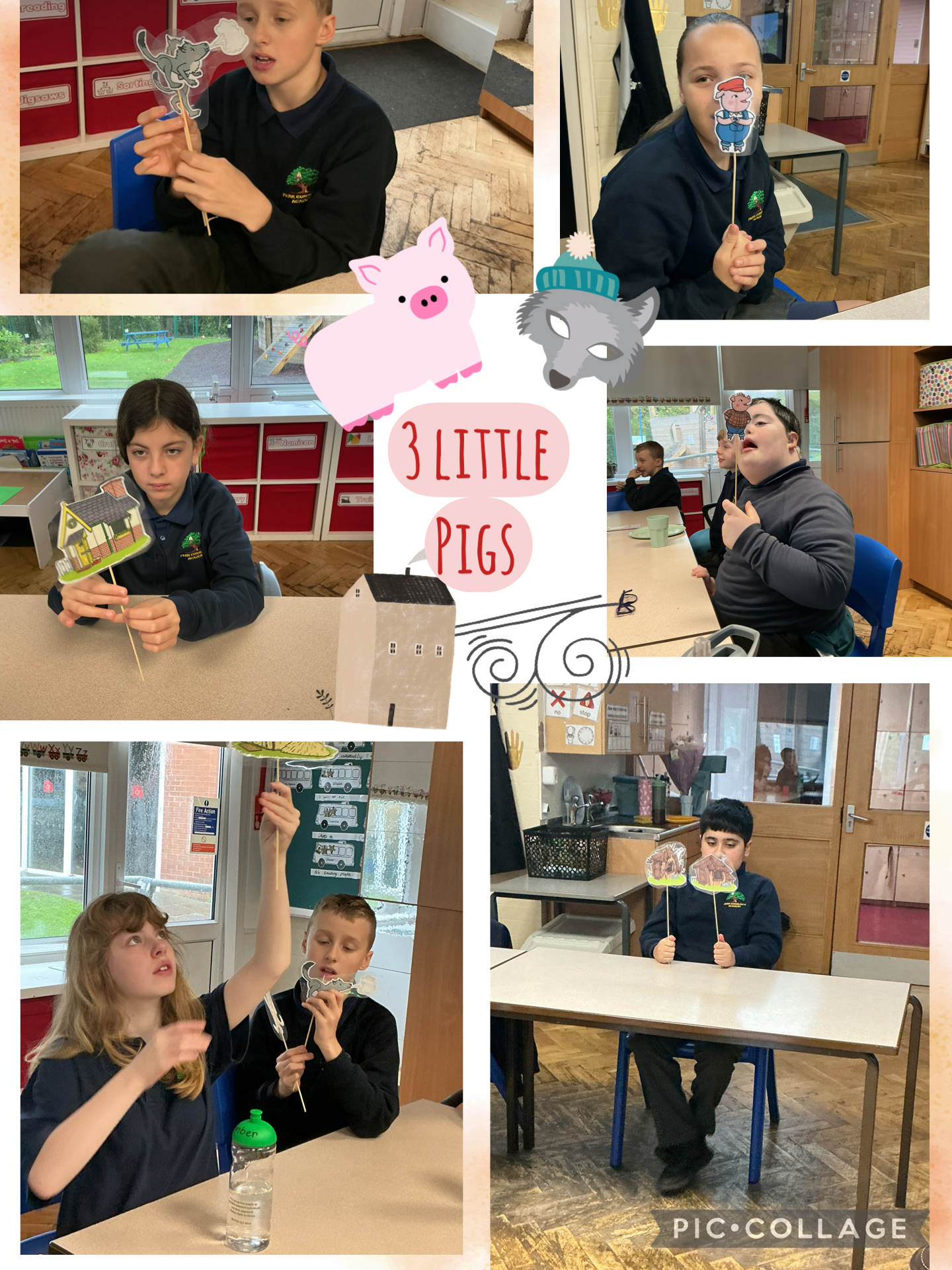Image of 3 little pigs!
