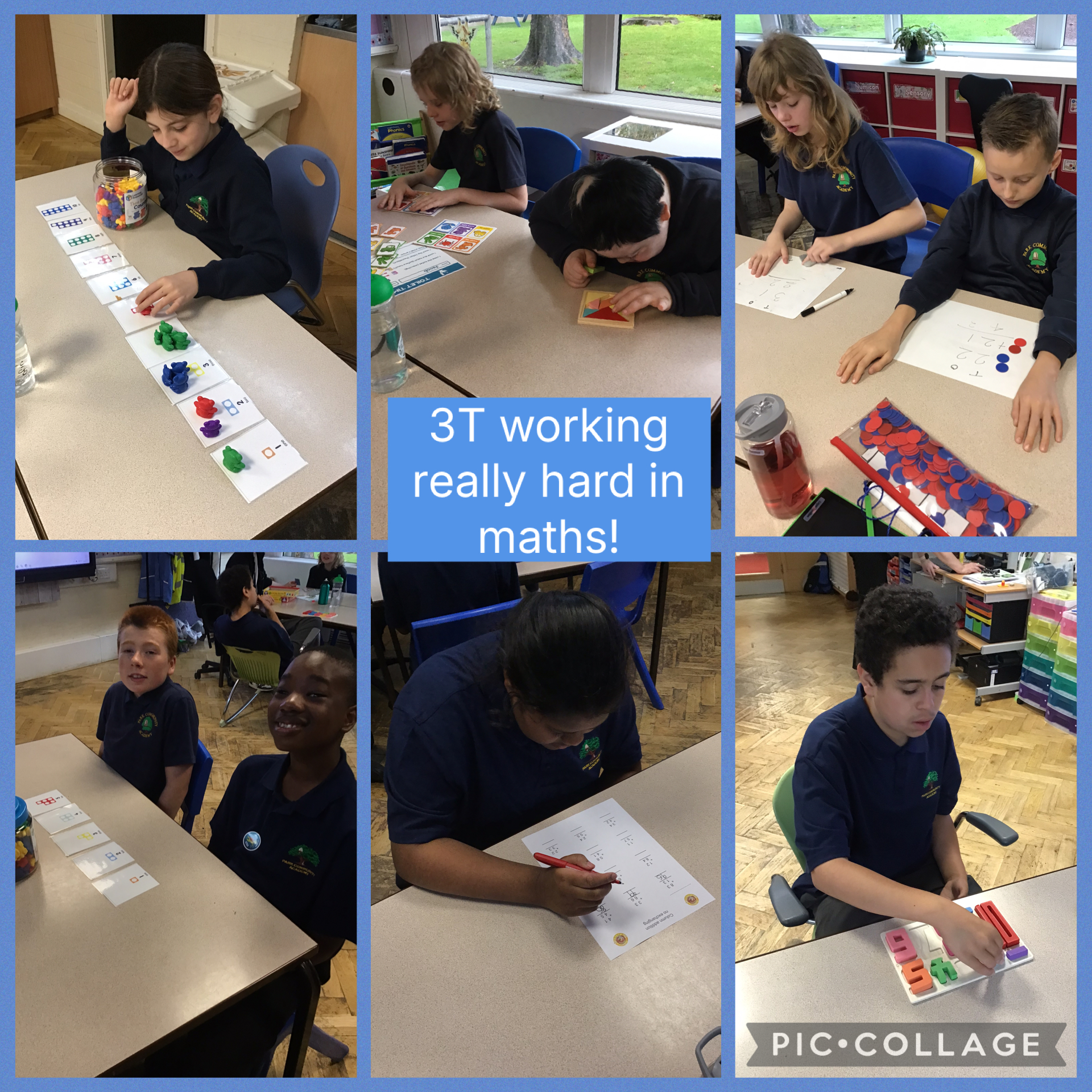 Image of Working super hard in maths today!