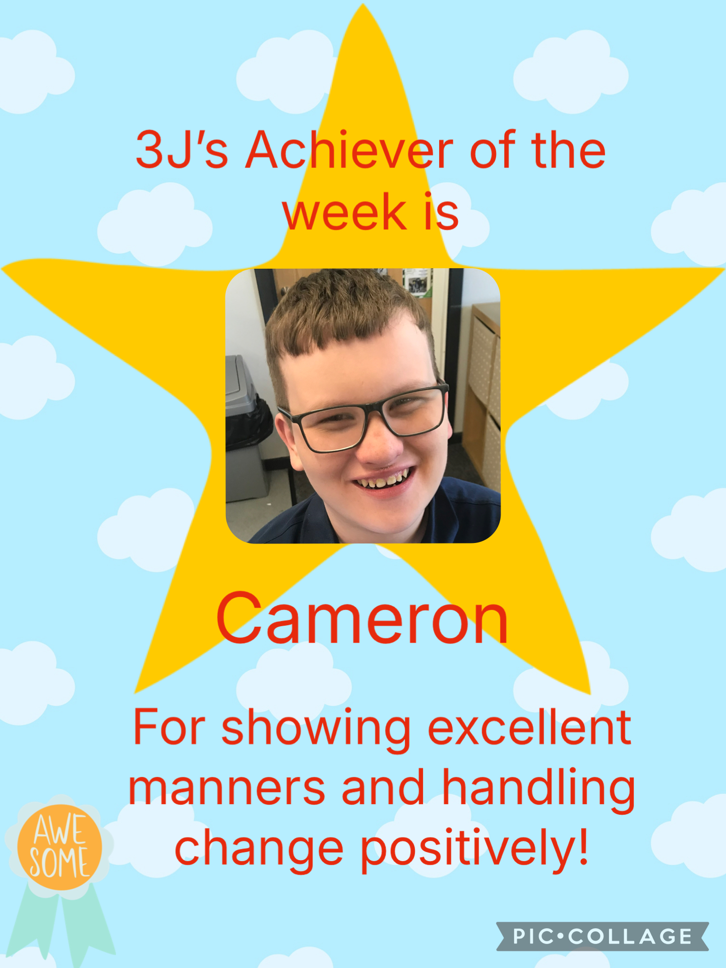 Image of Achiever of the week!