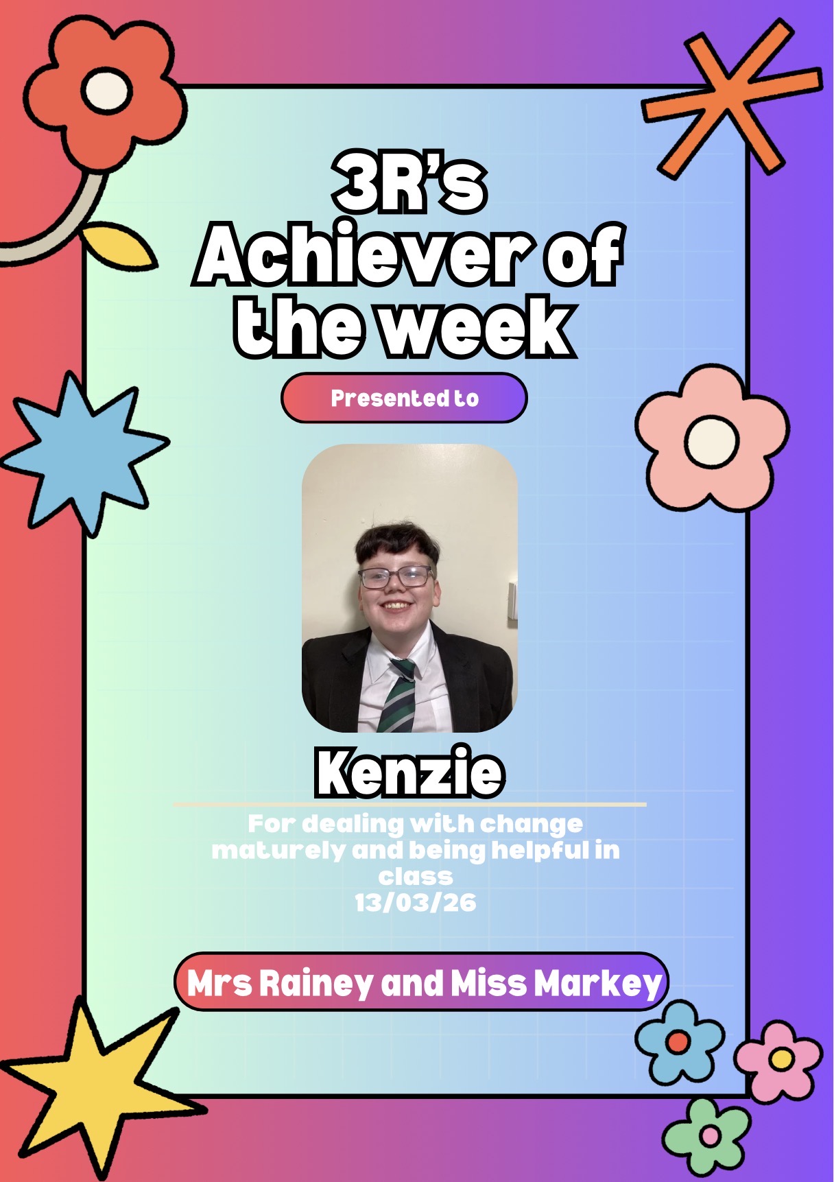 Image of Achiever of the Week 