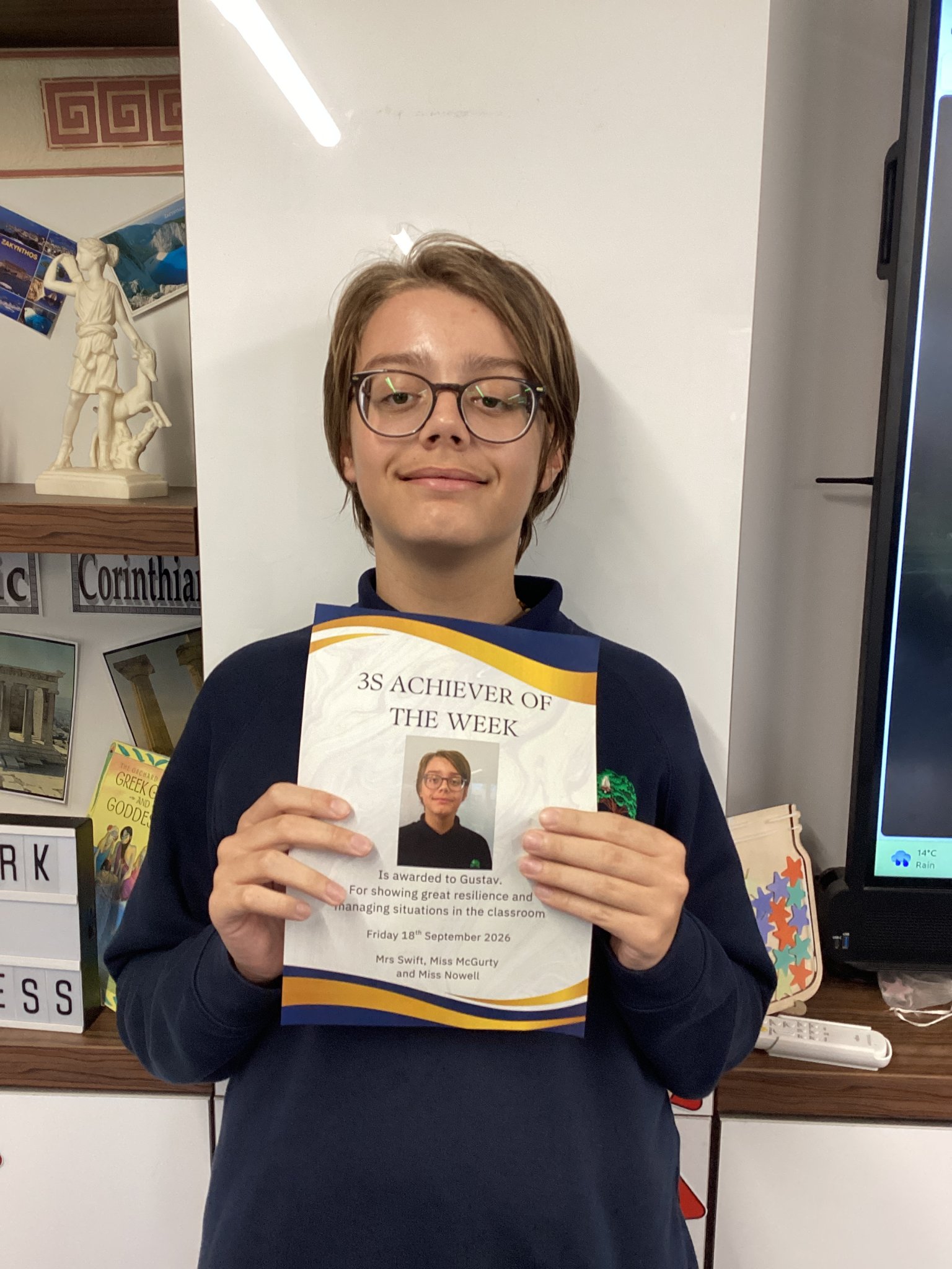 Image of Achiever of the week!