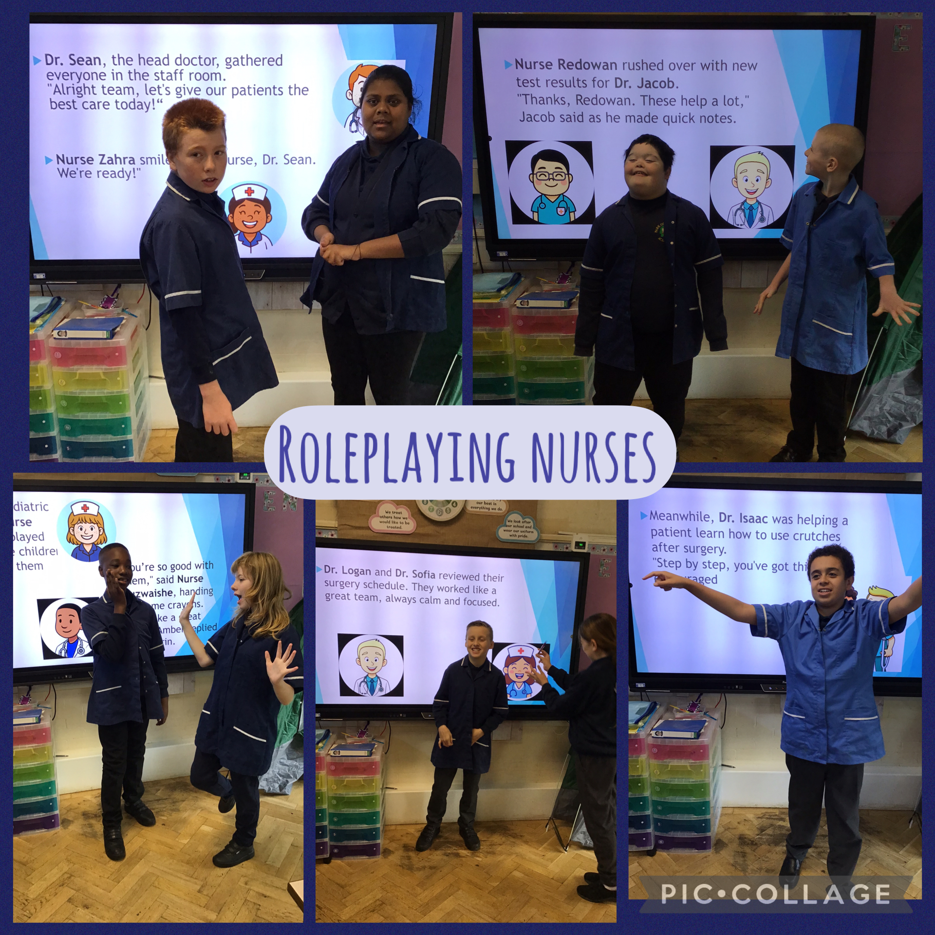 Image of Role playing nurses 