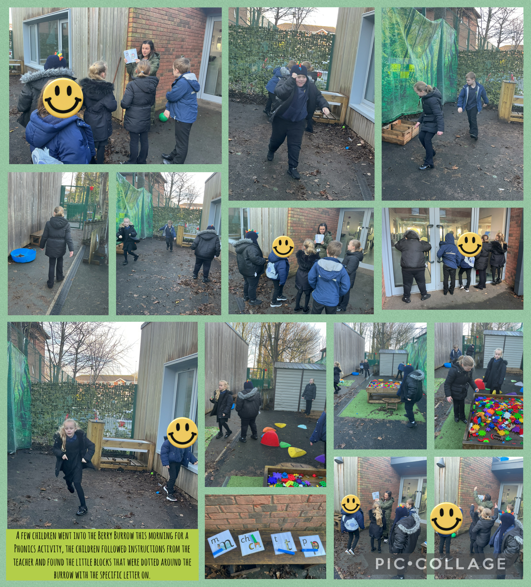 Image of Outdoor phonics activity 