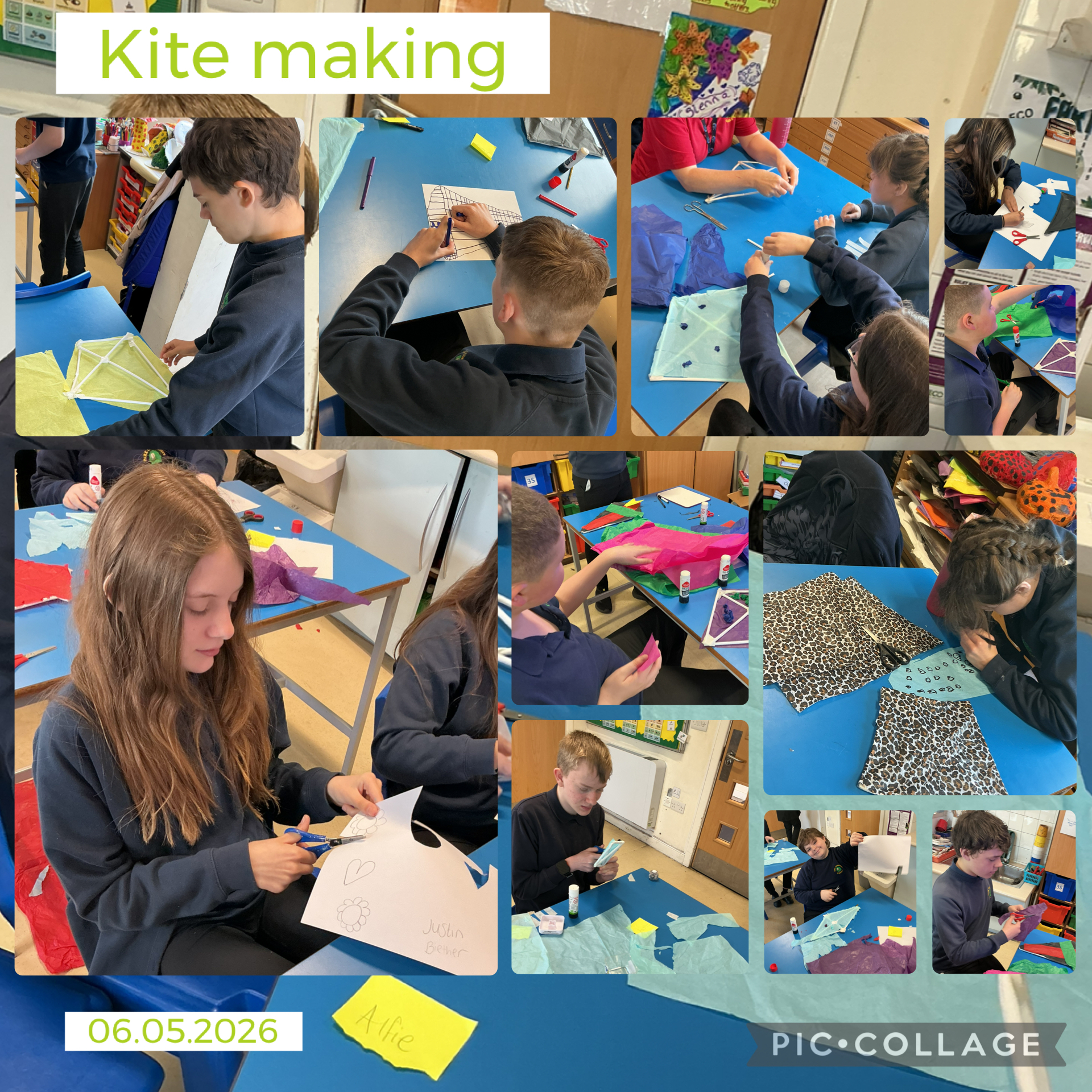 Image of Kite making part two