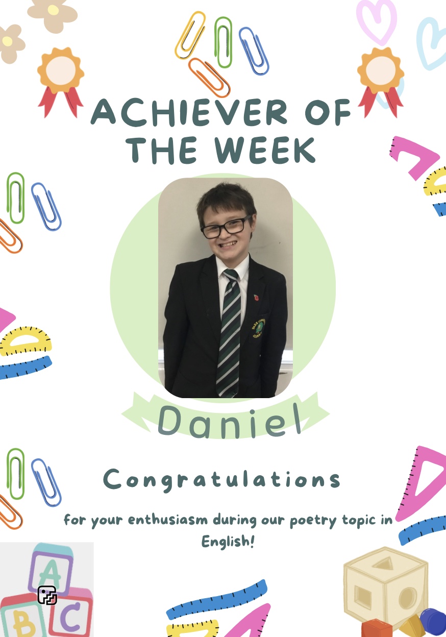 Image of Achiever of the week