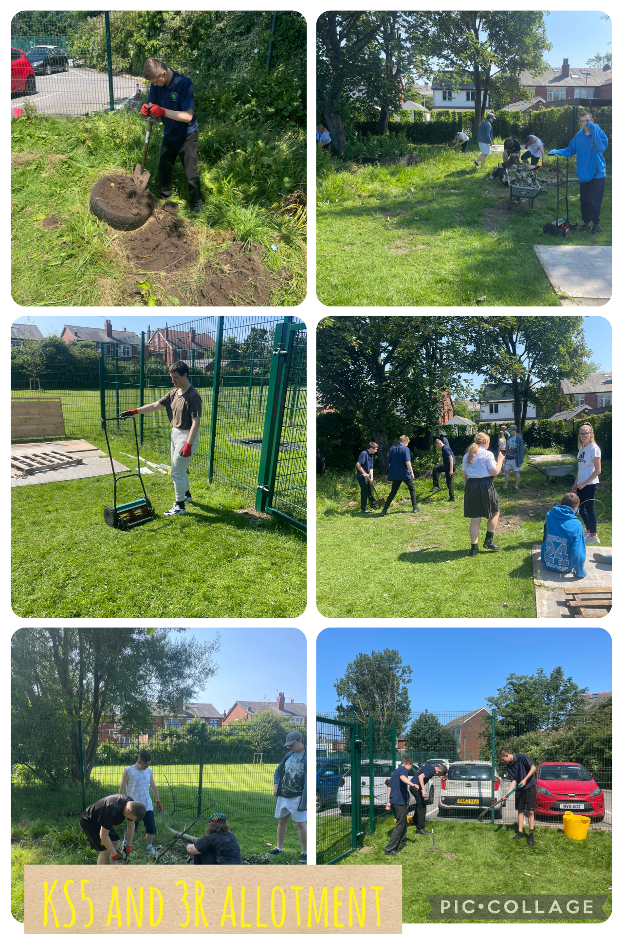 Image of KS5 and 3R(+Aaron)Begin Work on the Park Community ÁñÁ«ÊÓÆµ Allotment