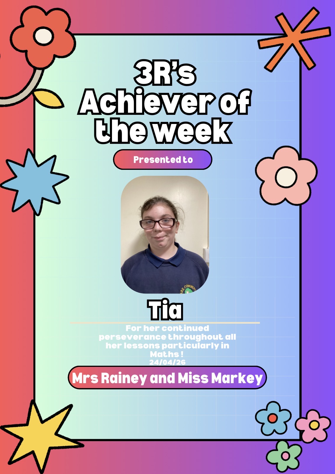 Image of Achiever of the Week 