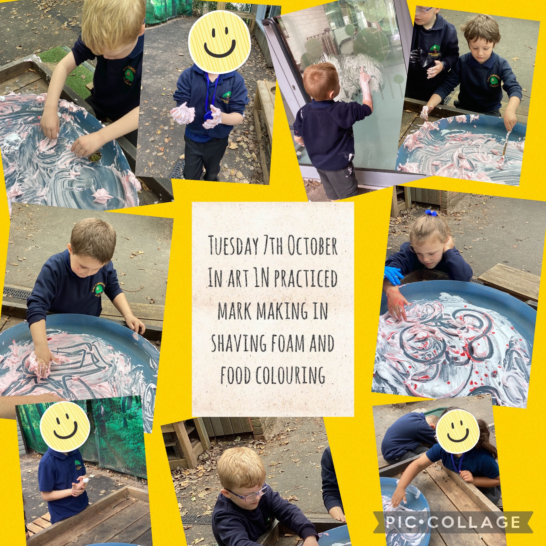 Image of Shaving foam mark making!