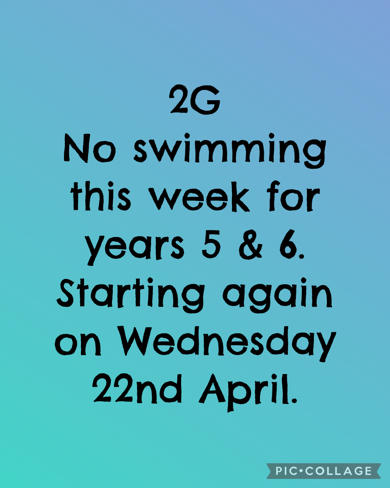 Image of No swimming this week