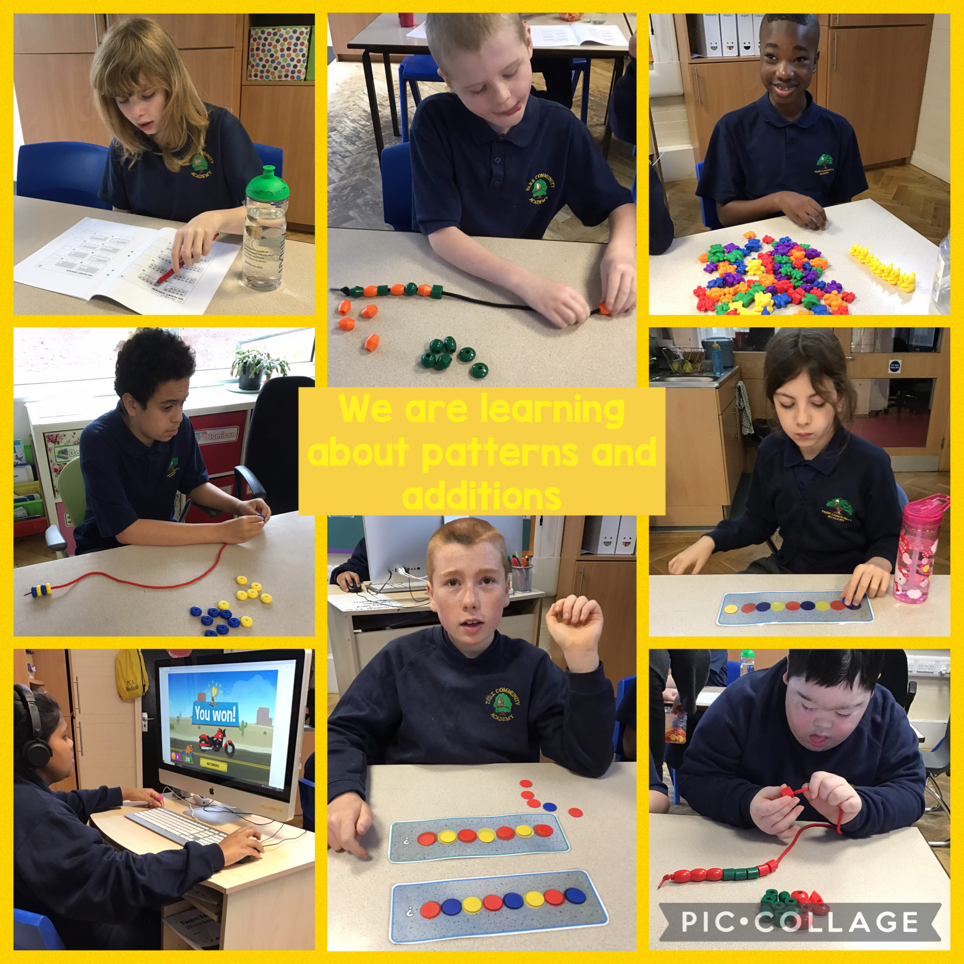 Image of 3T working super hard in maths 