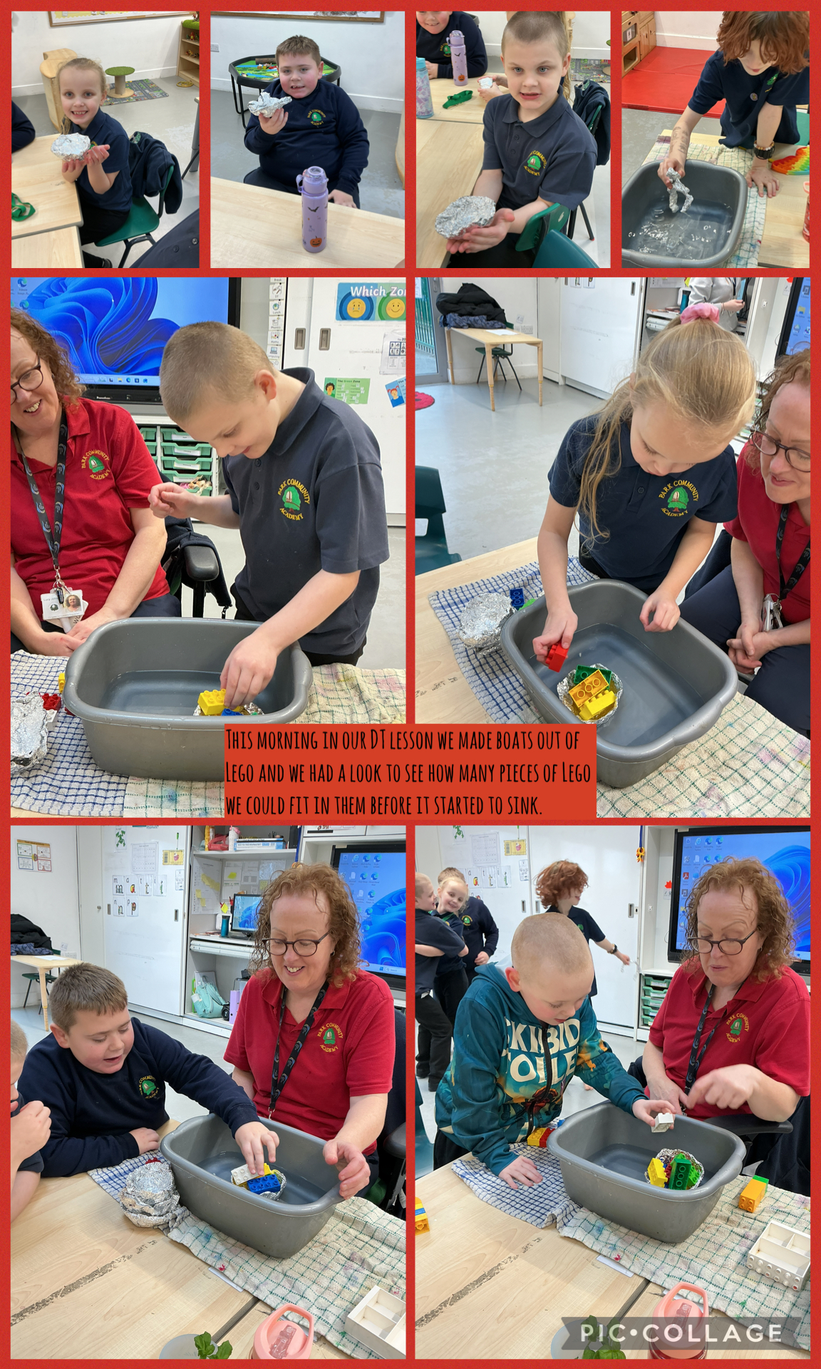 Image of Boats made from tin foil