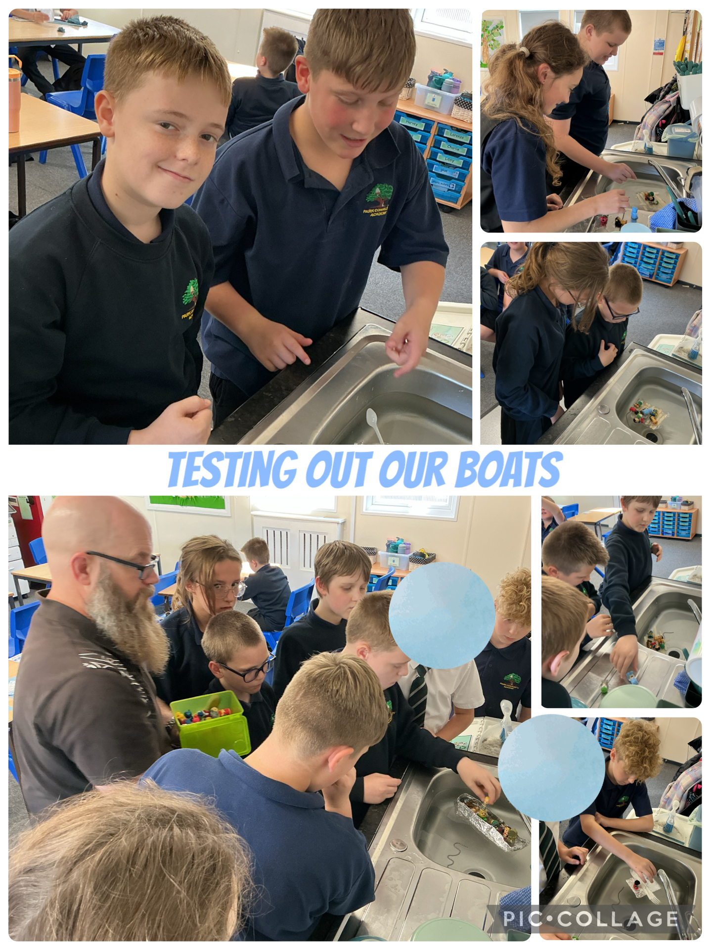 Image of Testing out our boats 