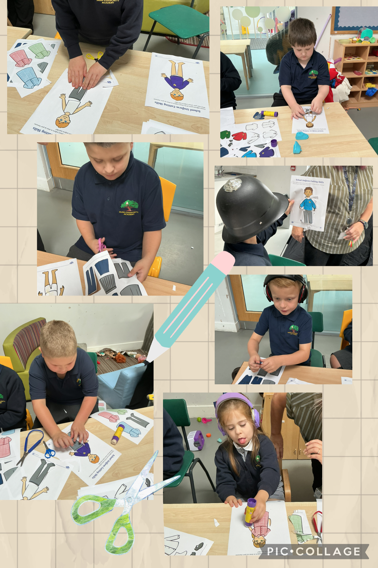 Image of Cutting and sticking! 