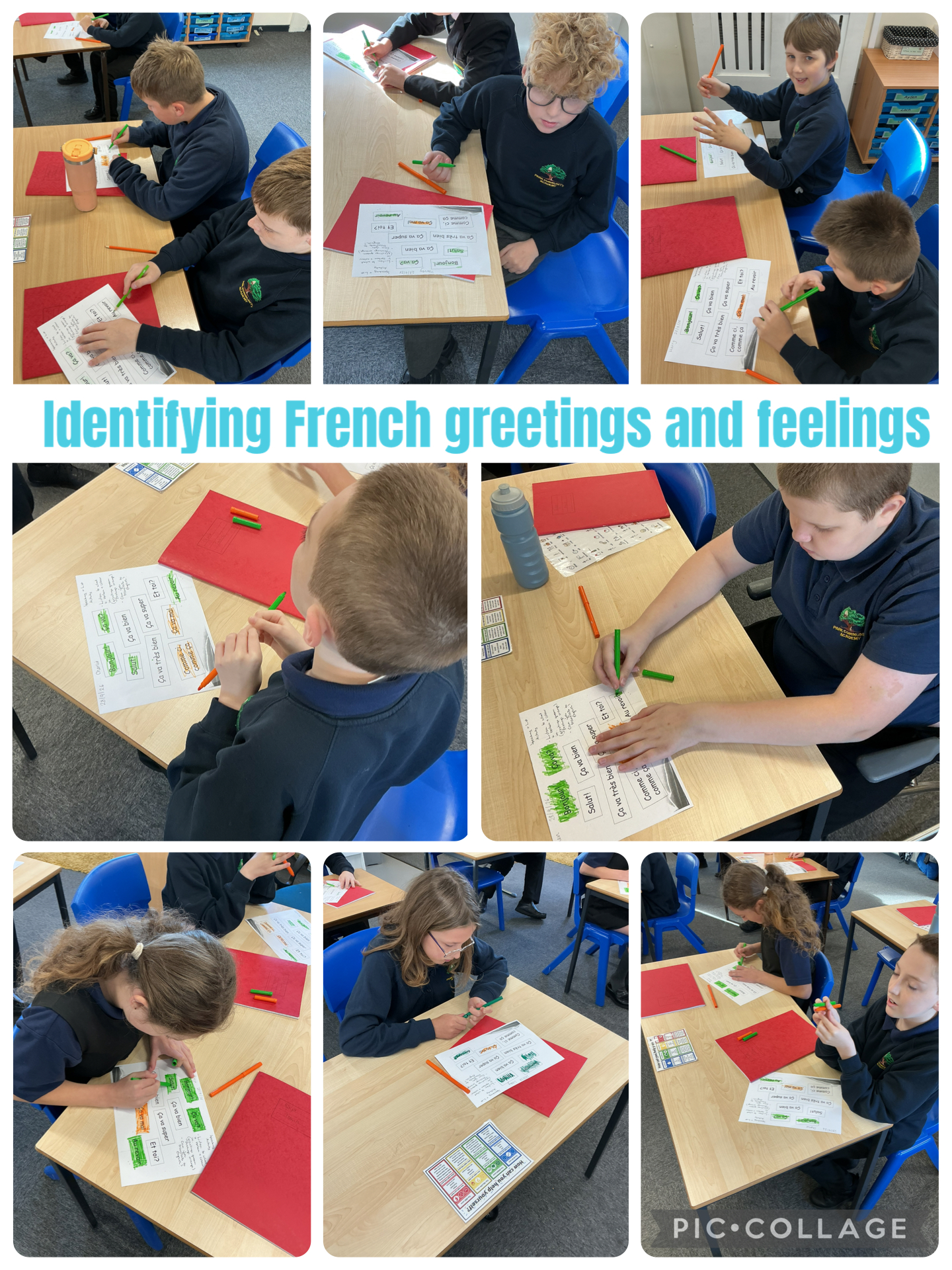 Image of Identifying French greetings and feelings