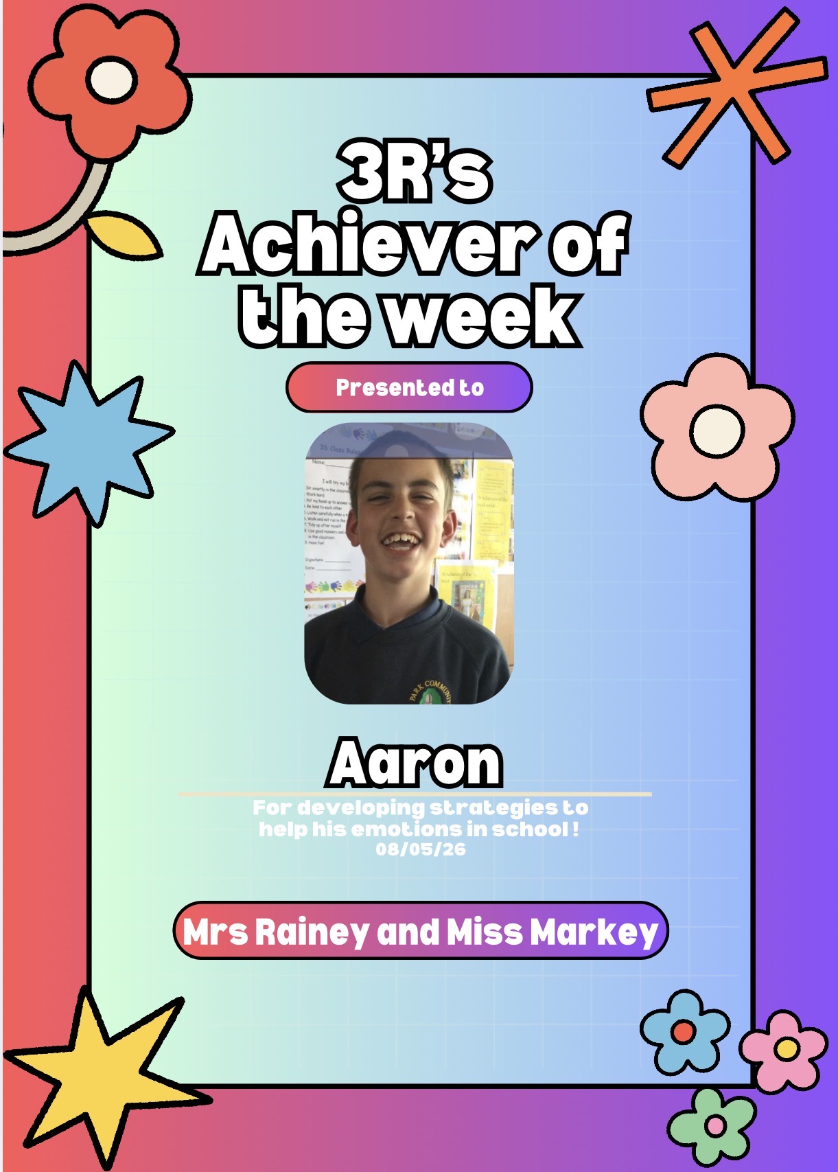 Image of Achiever of the Week