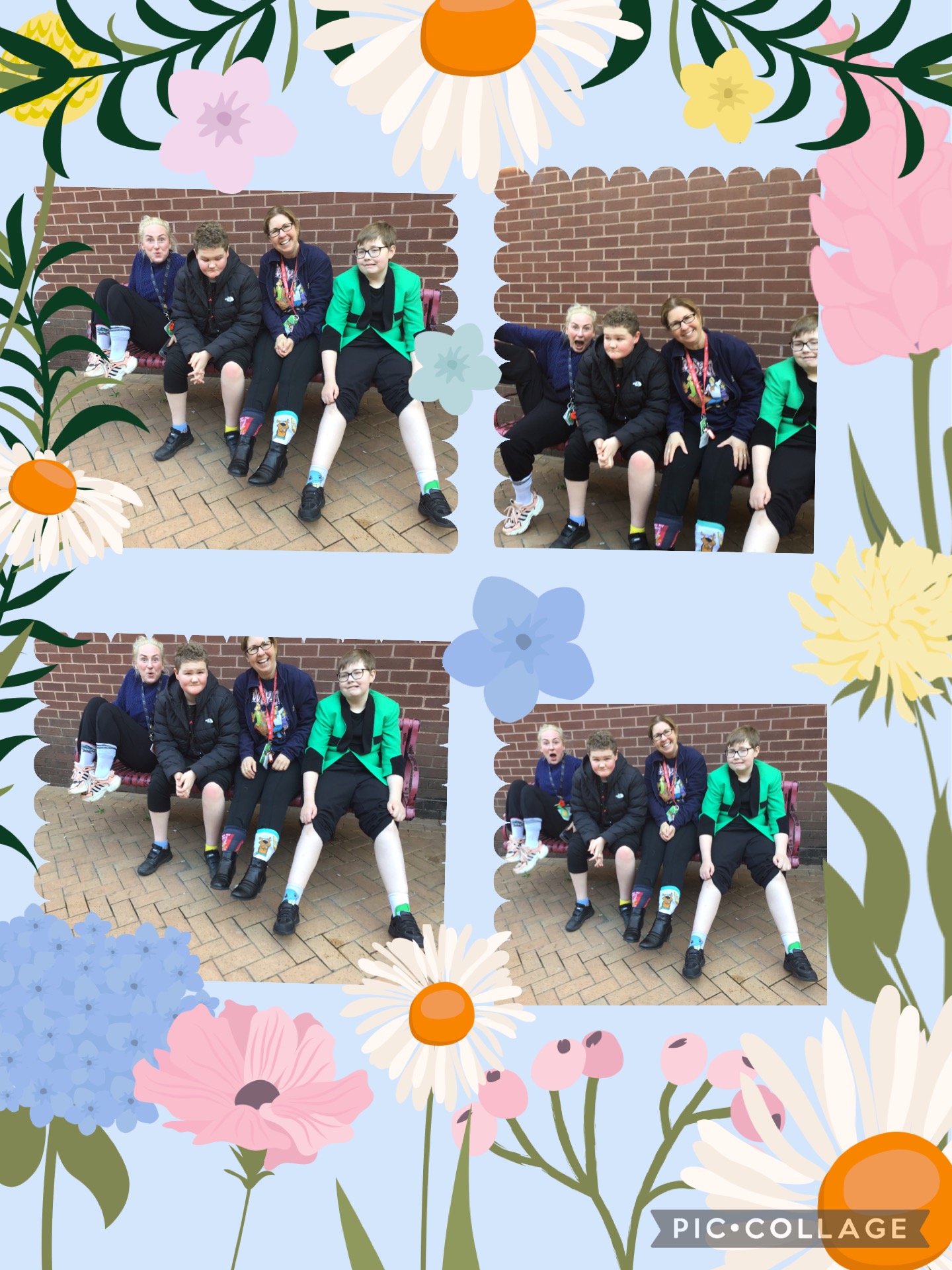 Image of Supporting Down Syndrome Day wearing odd socks
