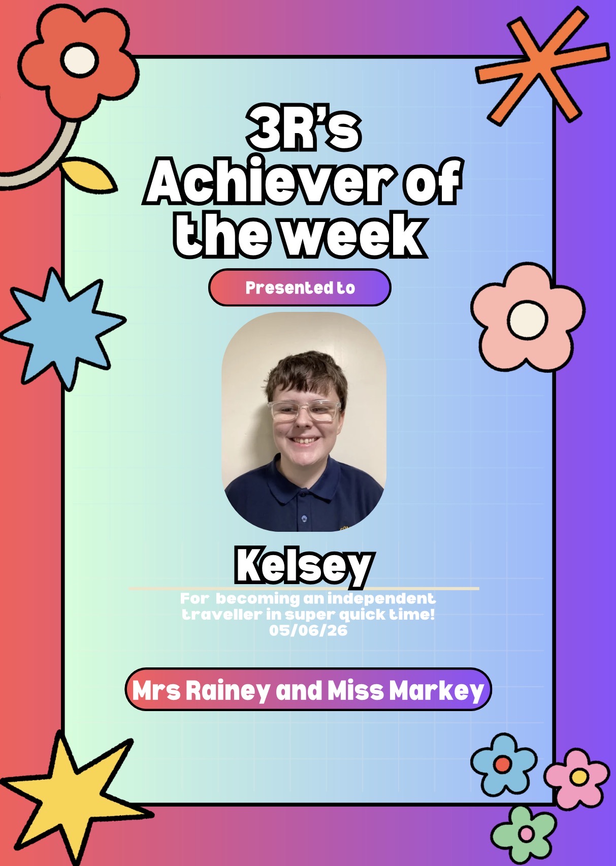 Image of Achiever of the Week 