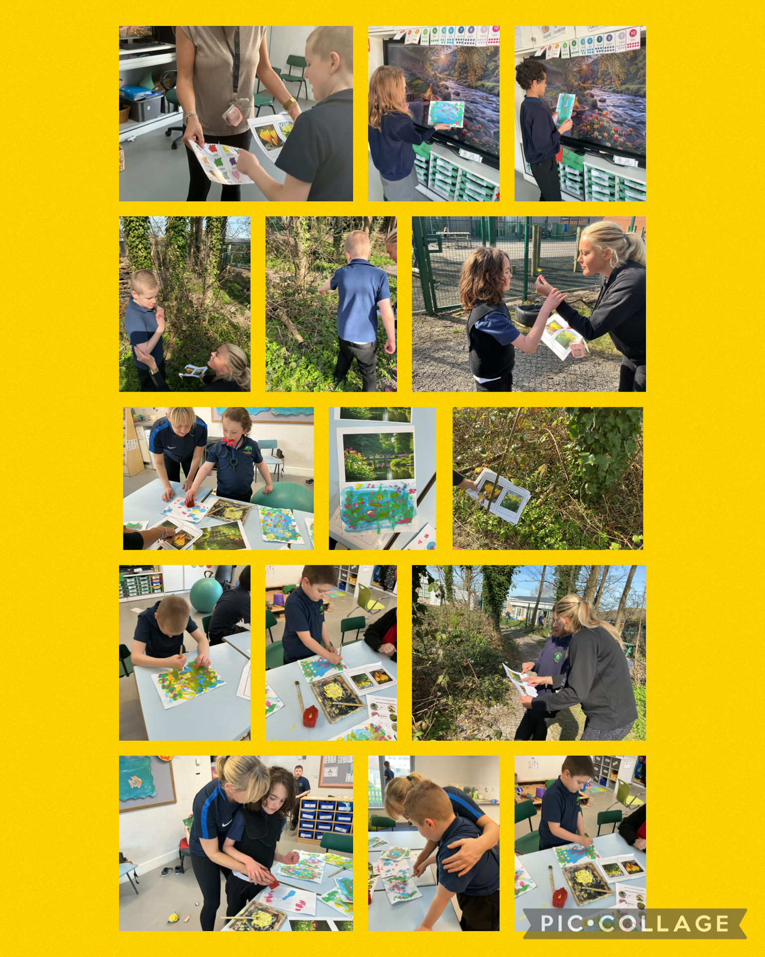 Image of Yellow flowers in Art. 