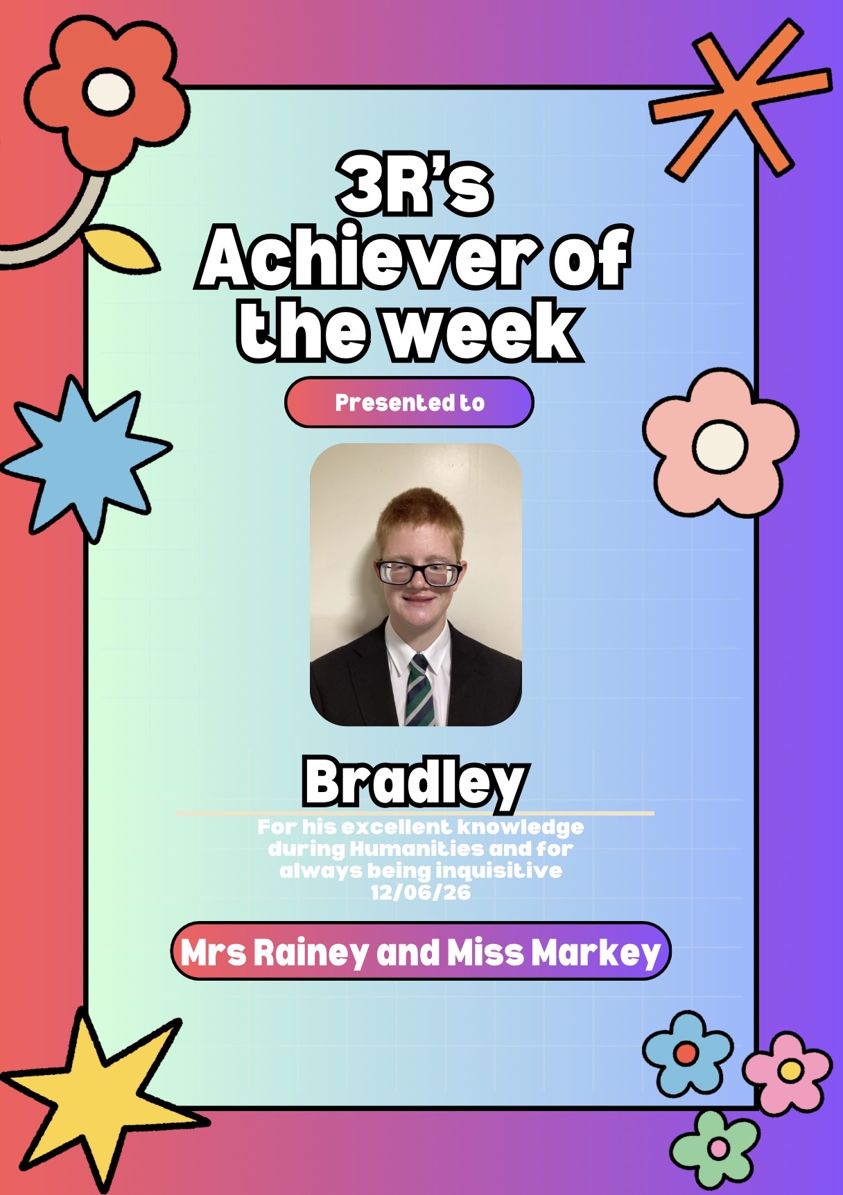 Image of Achiever of the Week