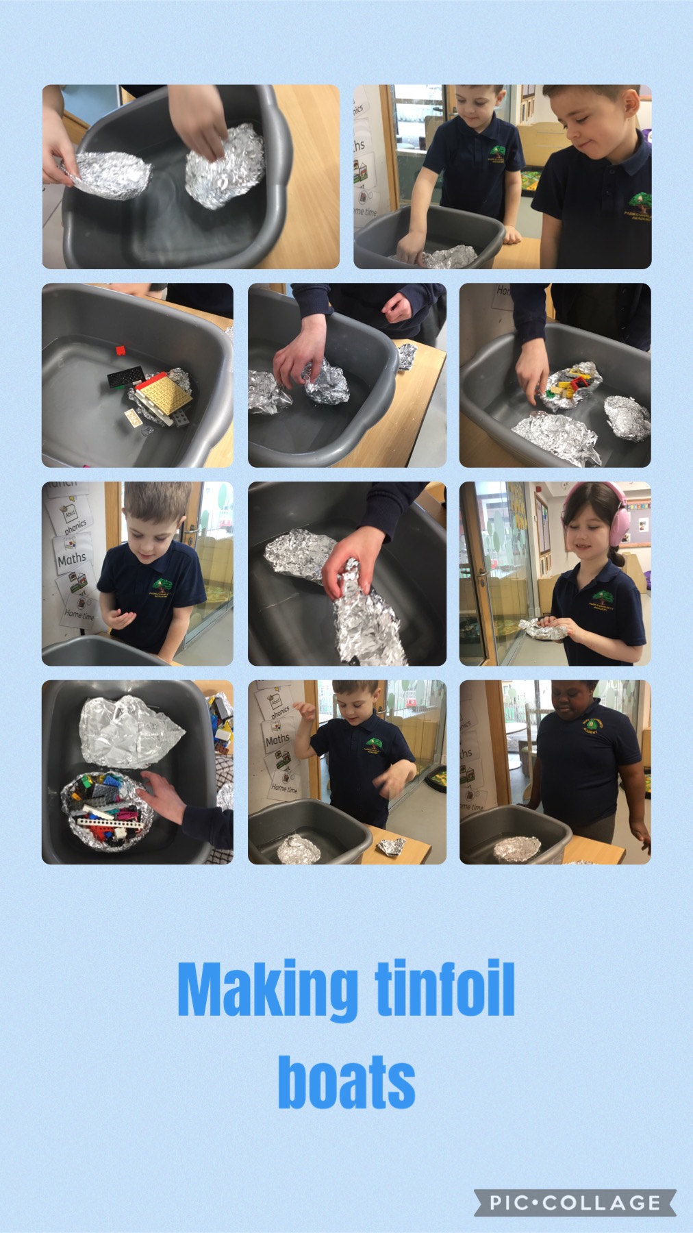 Image of Tinfoil boats