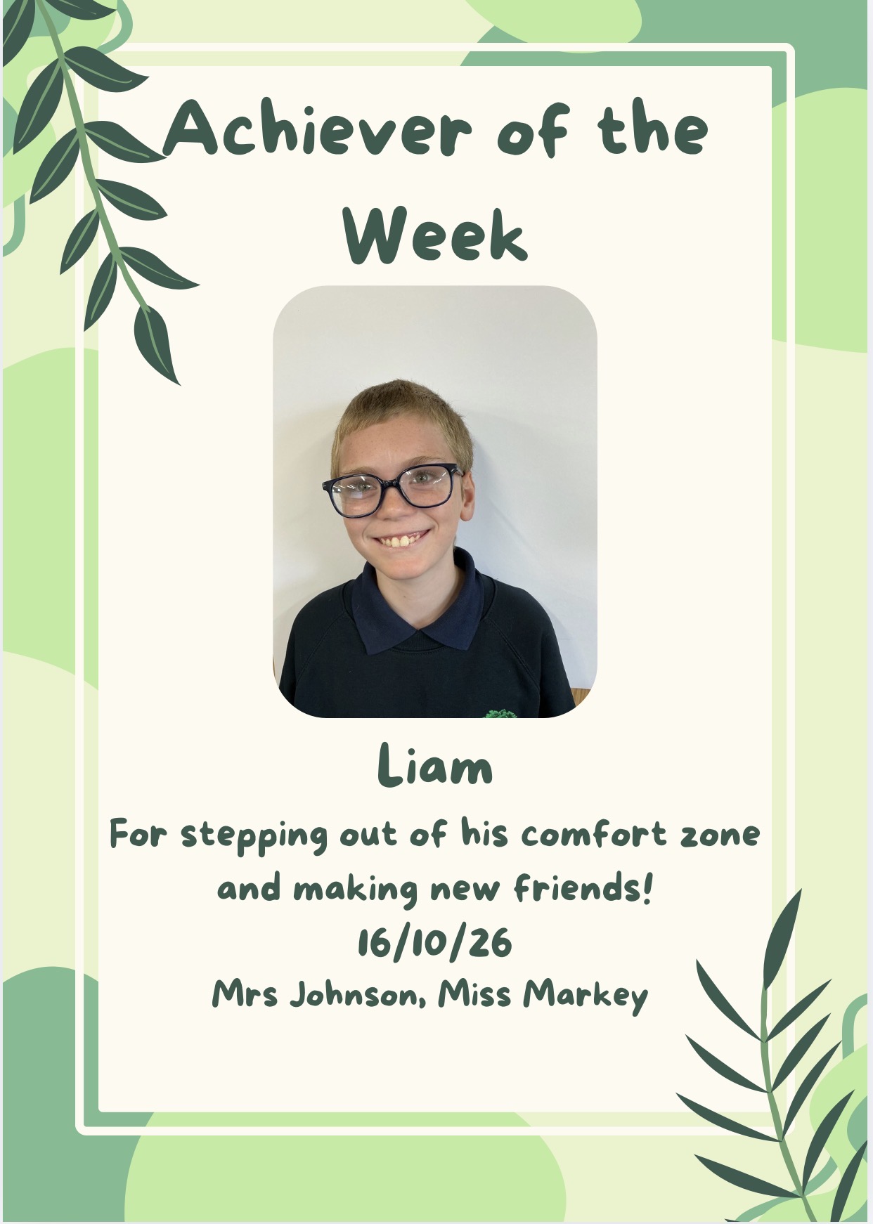 Image of Achiever of the Week