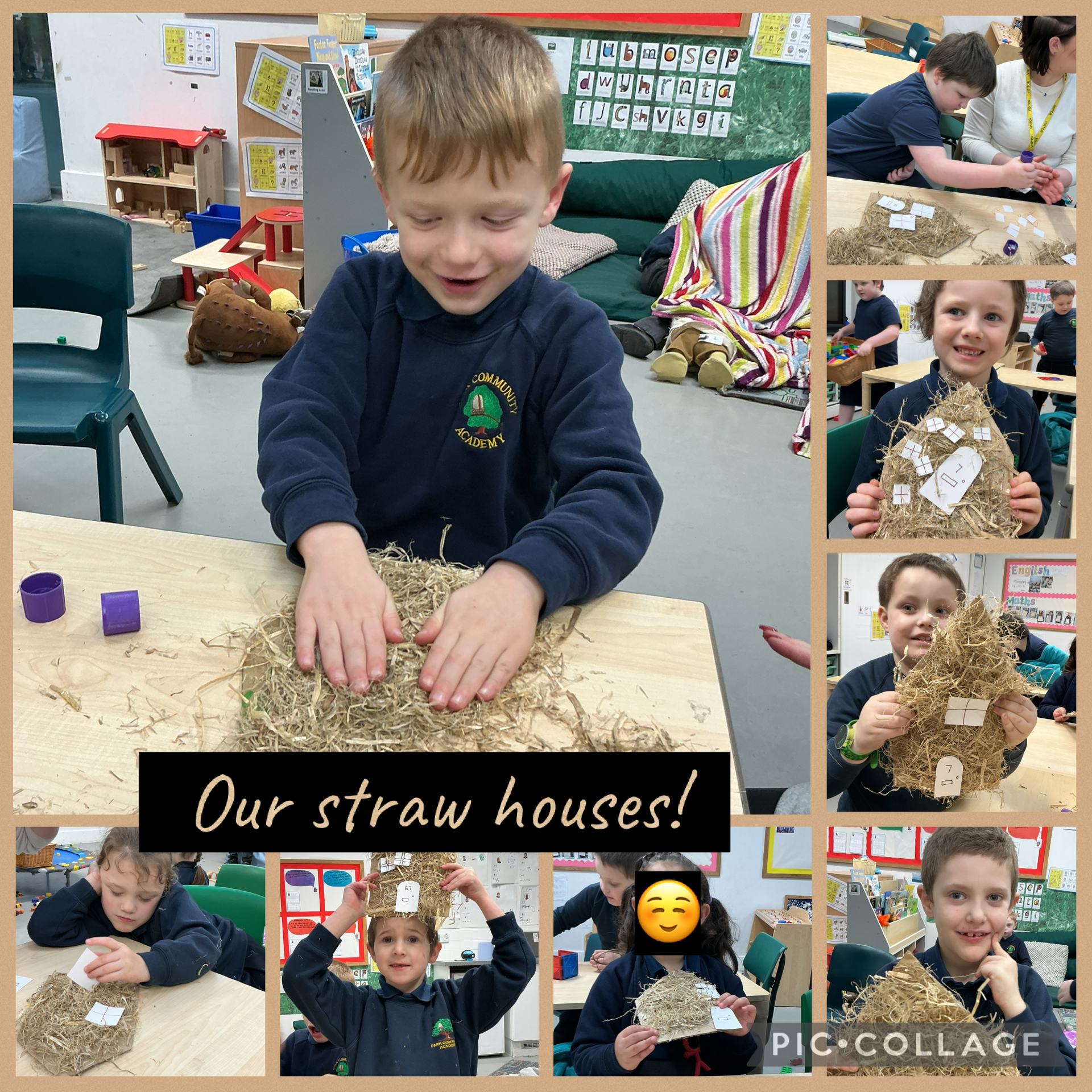 Image of Look at our straw houses!