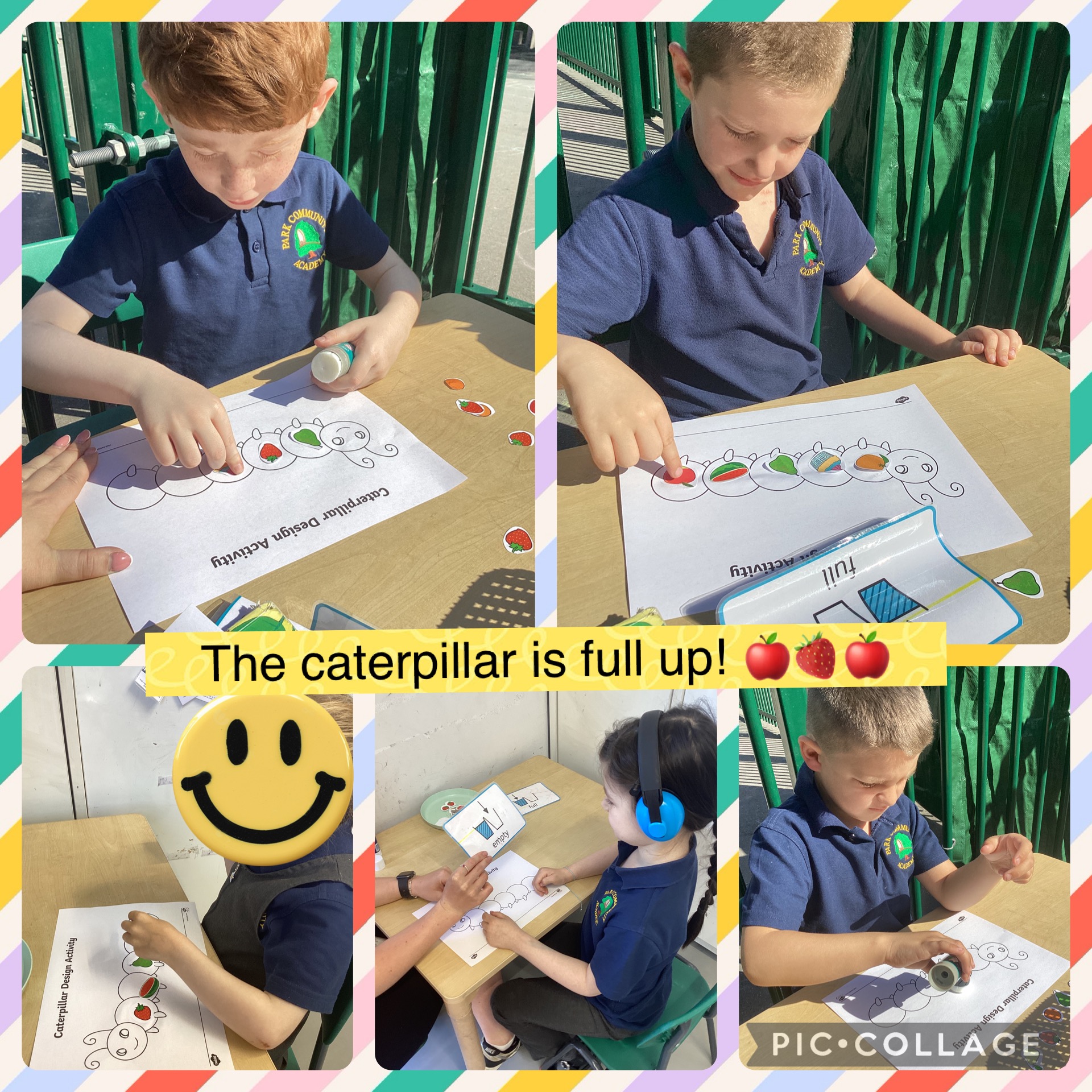 Image of The caterpillar is full up!
