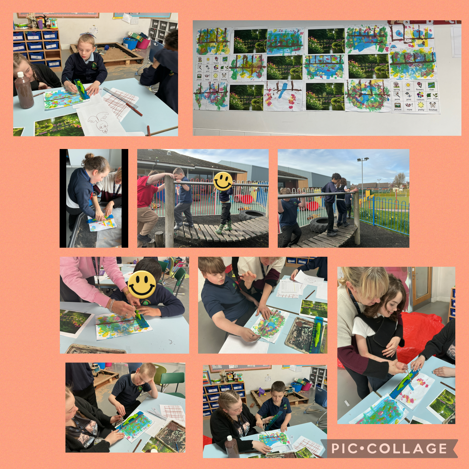 Image of Adding the final touches to our art work