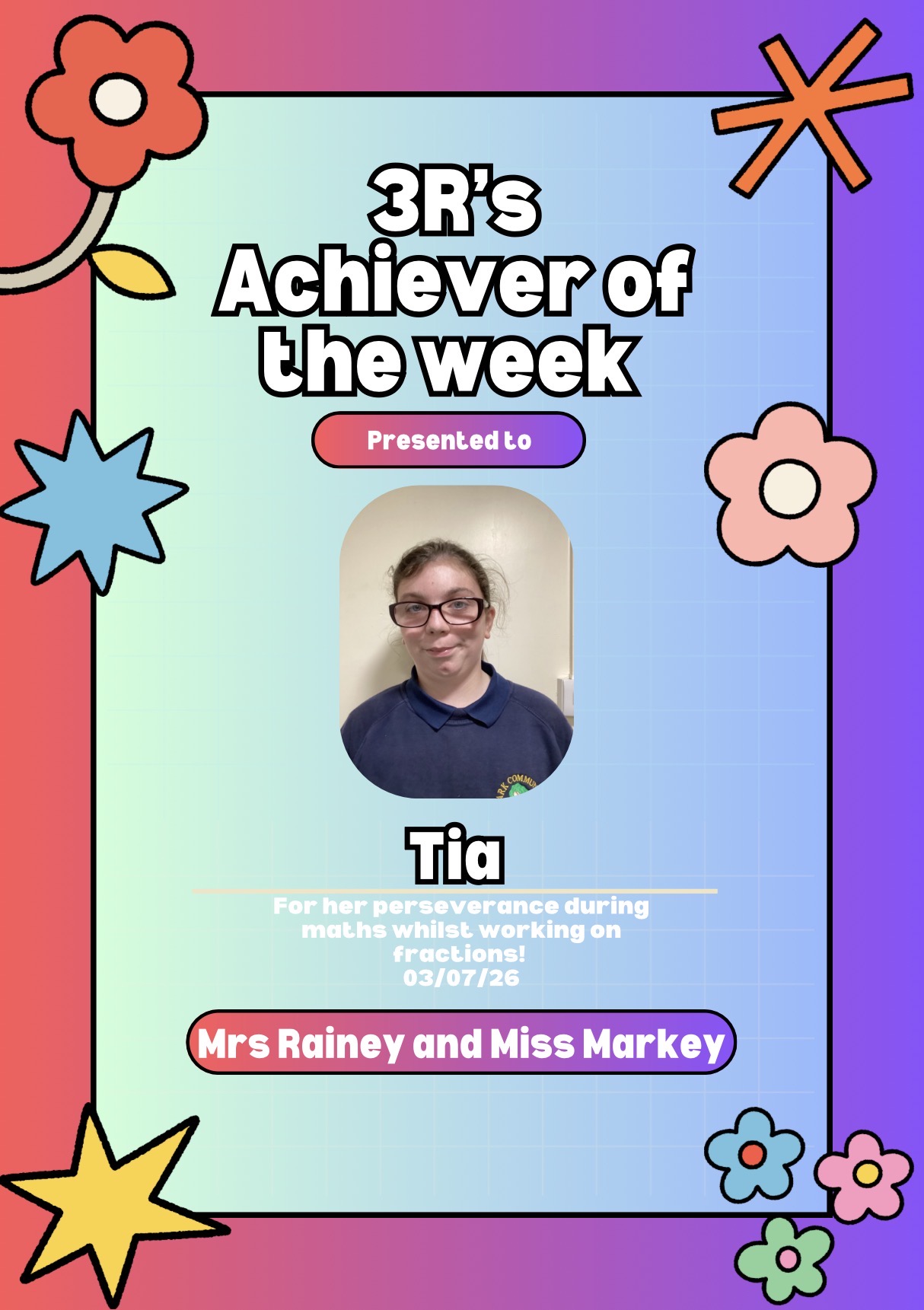 Image of Achiever of the Week