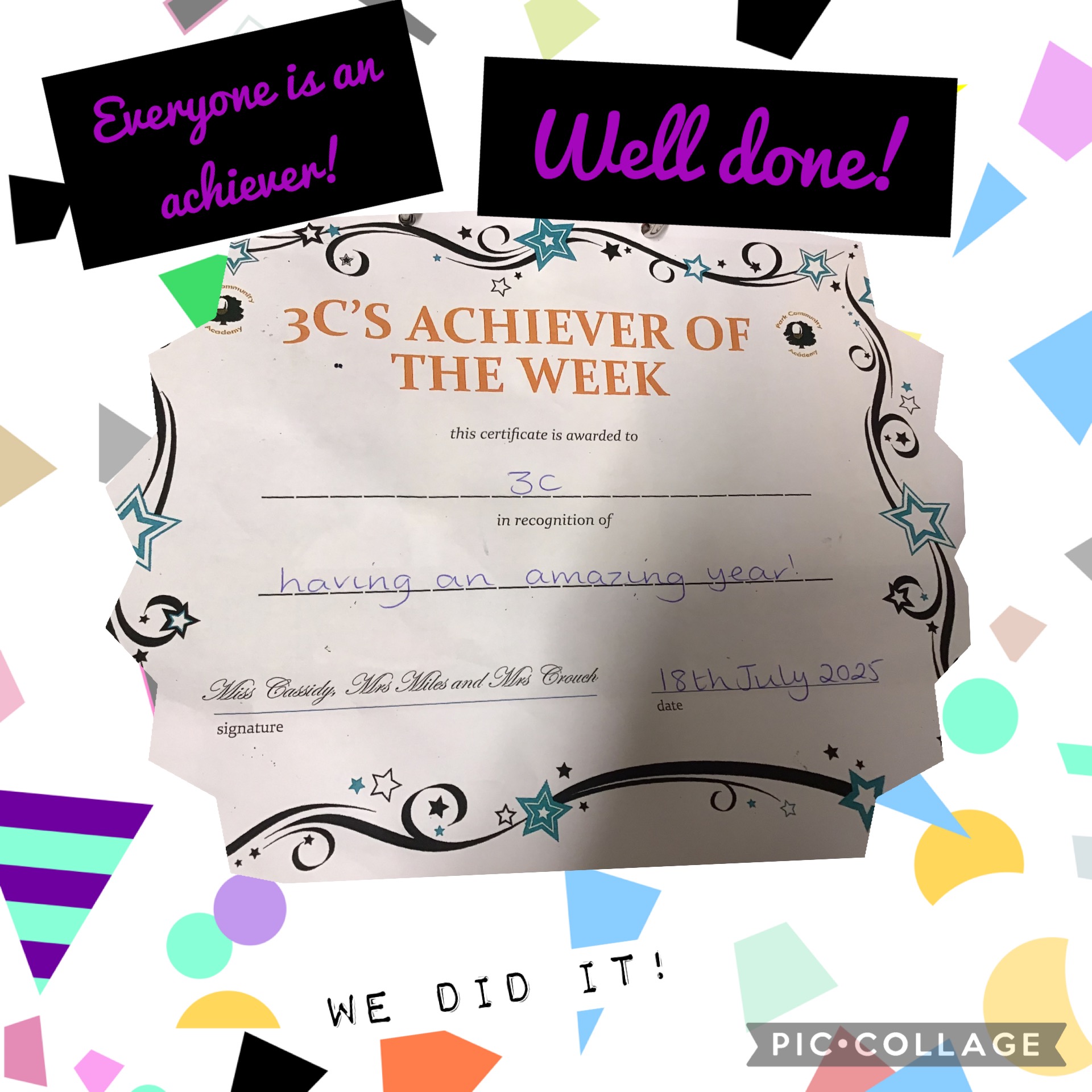 Image of Achievers Of The Week!