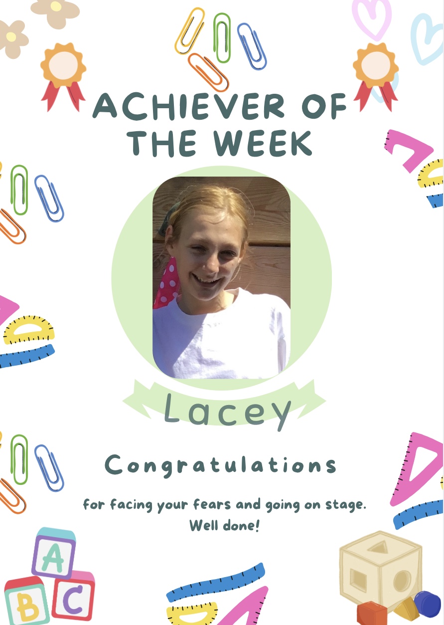 Image of Achiever of the week