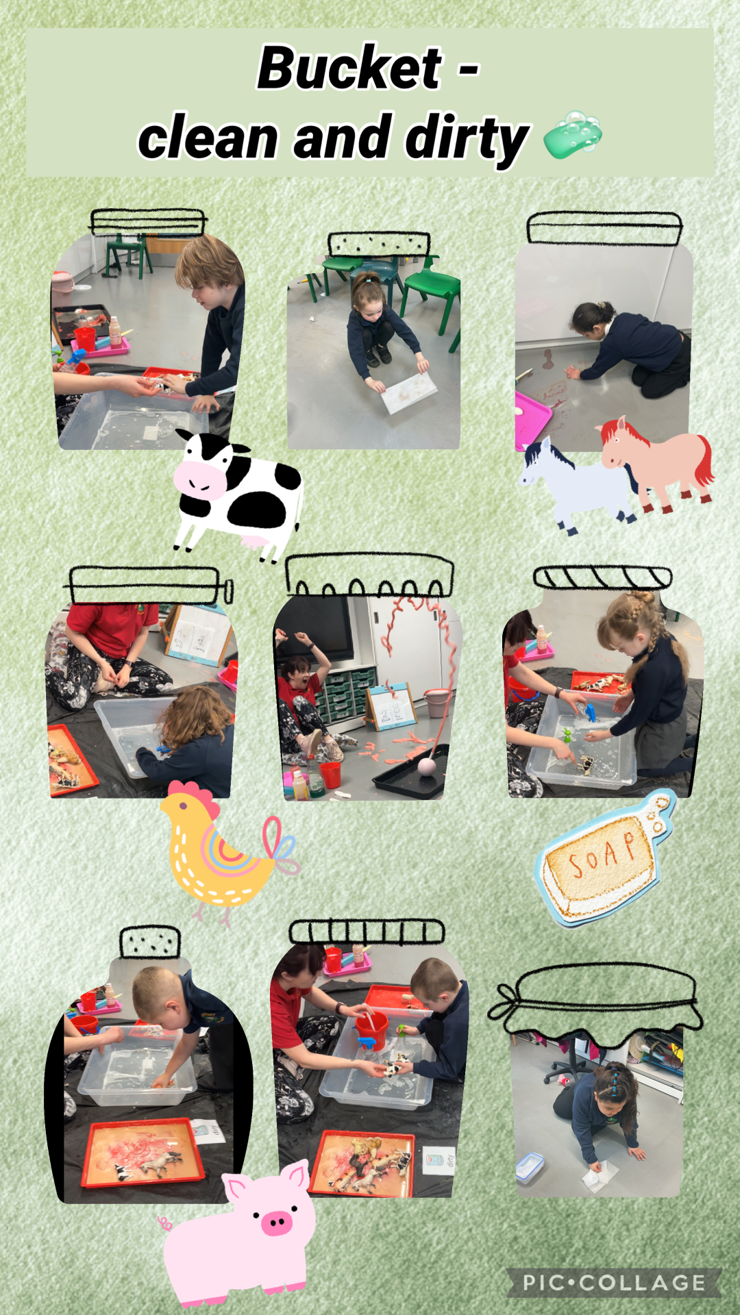 Image of Bucket clean and dirty