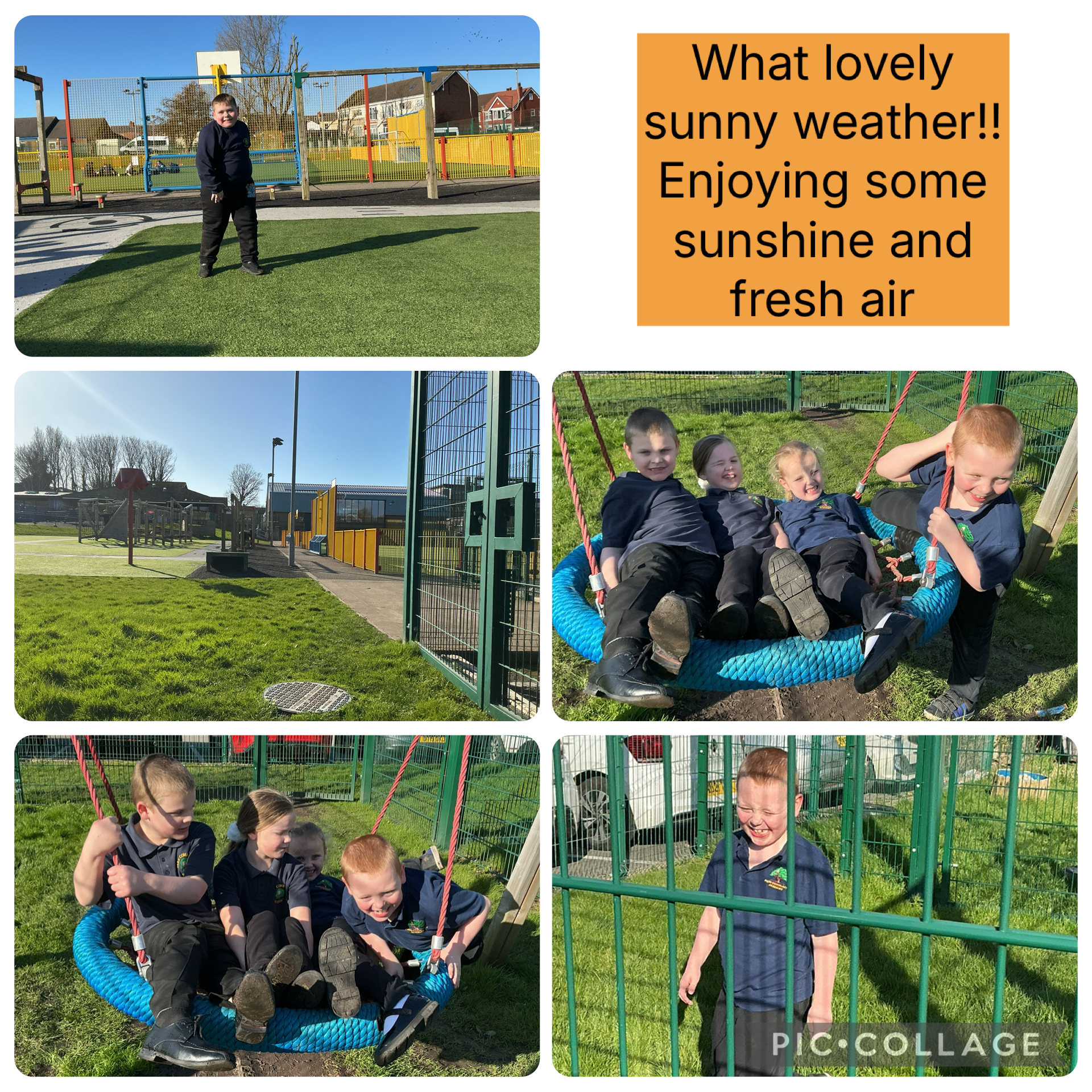 Image of Big smiles whilst playing in the sunshine!