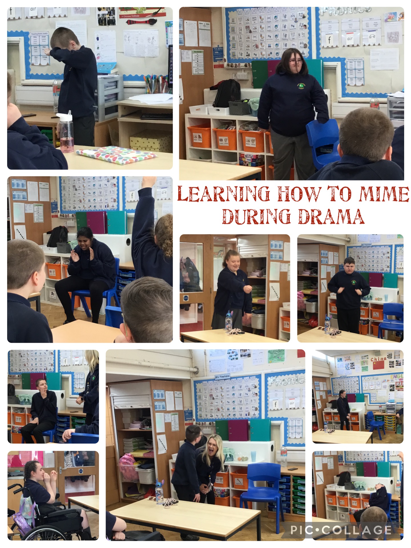 Image of Miming during Drama ! 