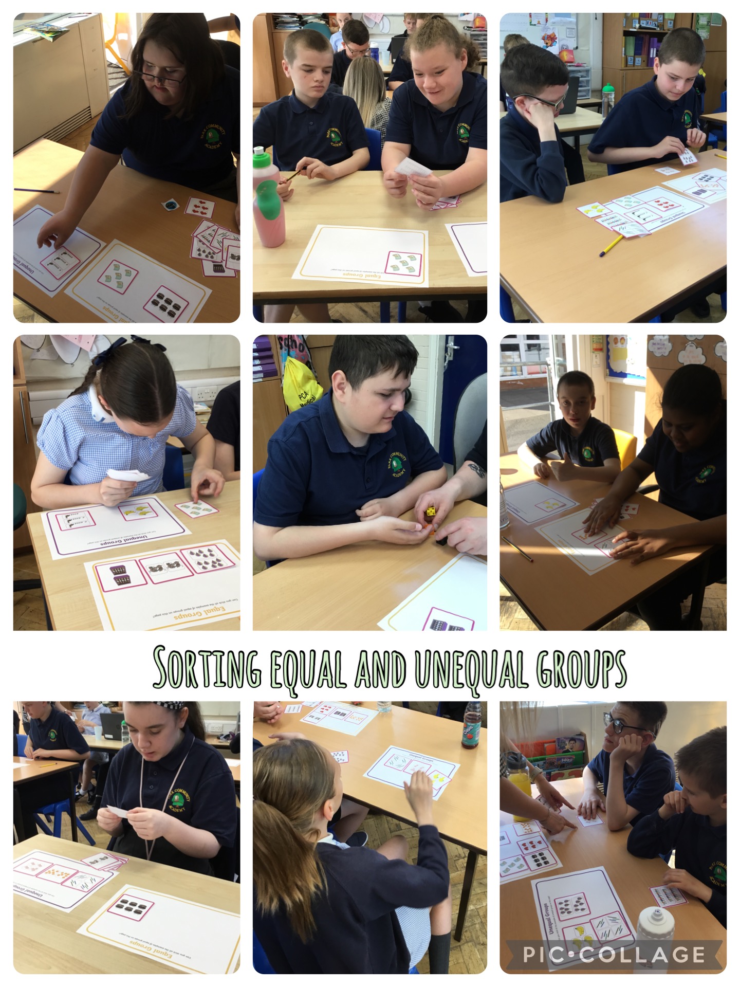 Image of Sorting Equal and Unequal groups