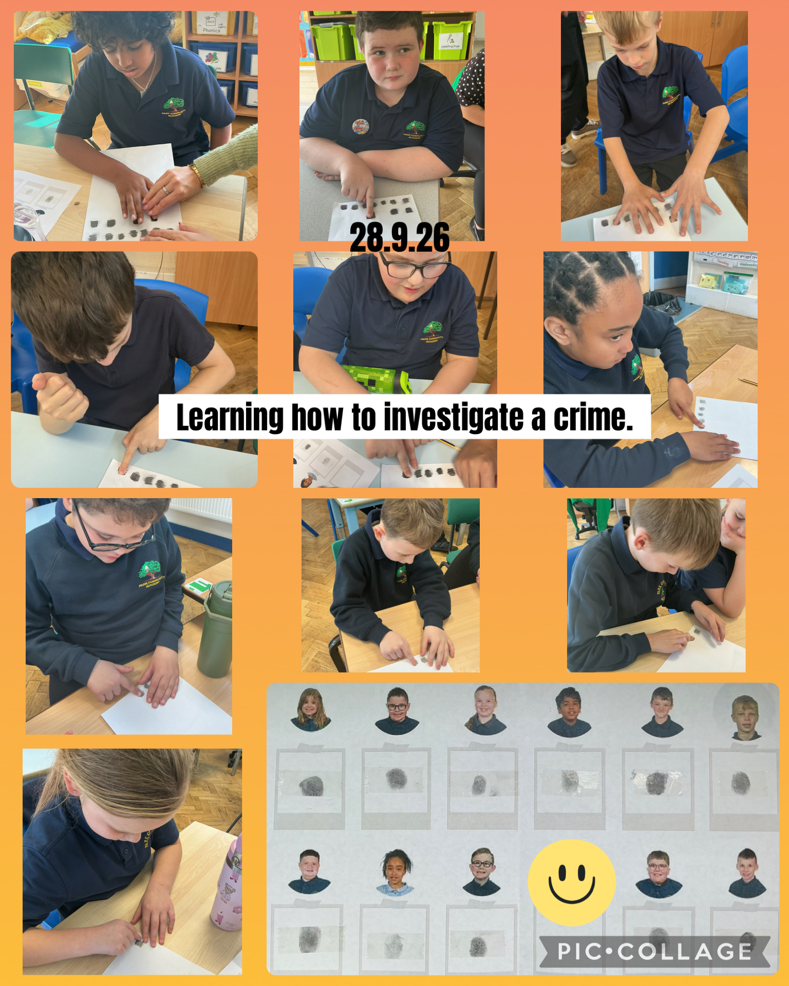 Image of 2G learning how to investigate crime! 