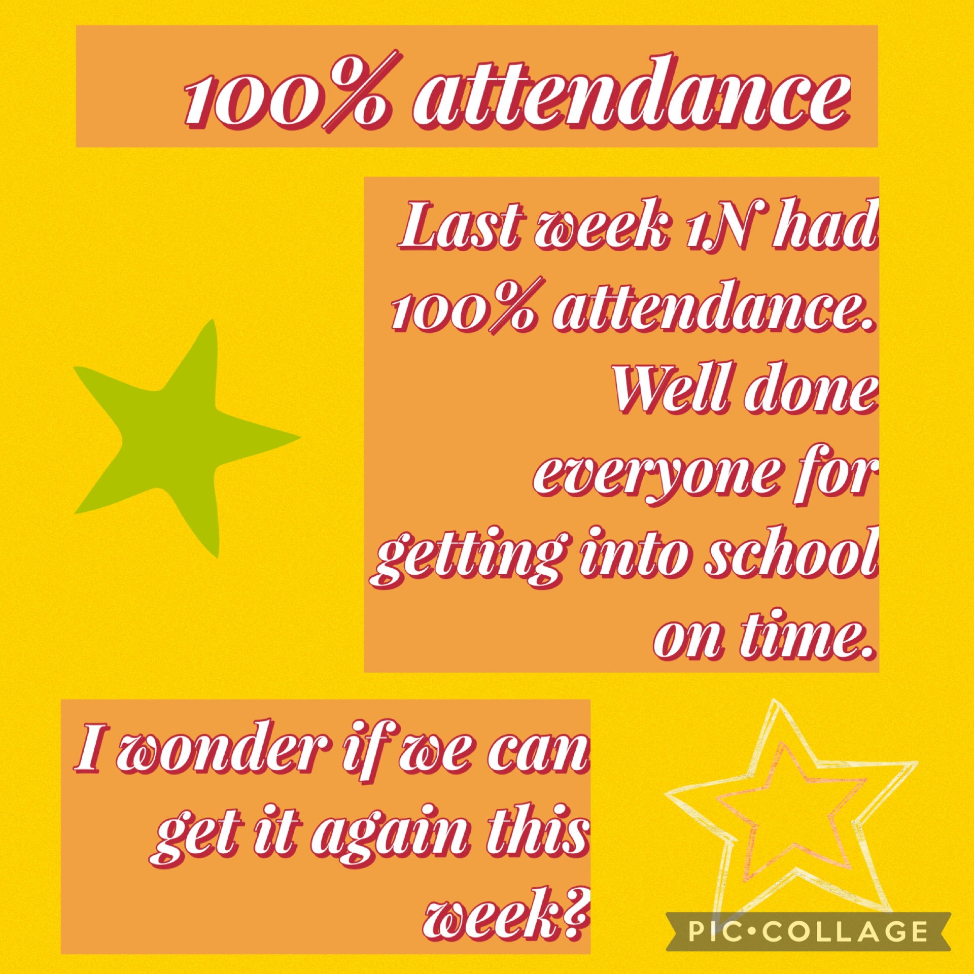 Image of 100% Attendance 