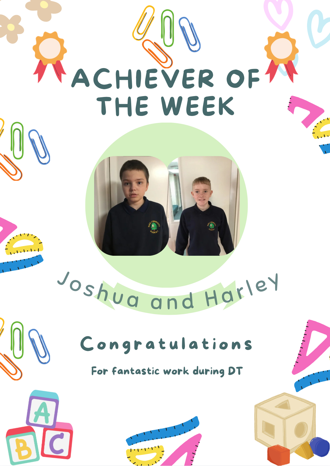 Image of Achiever of the week 