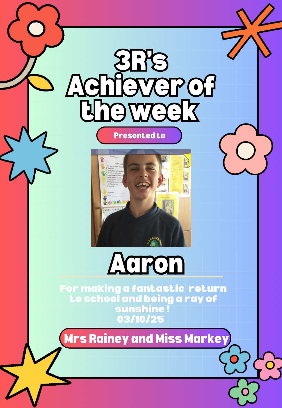 Image of Achiever of the week