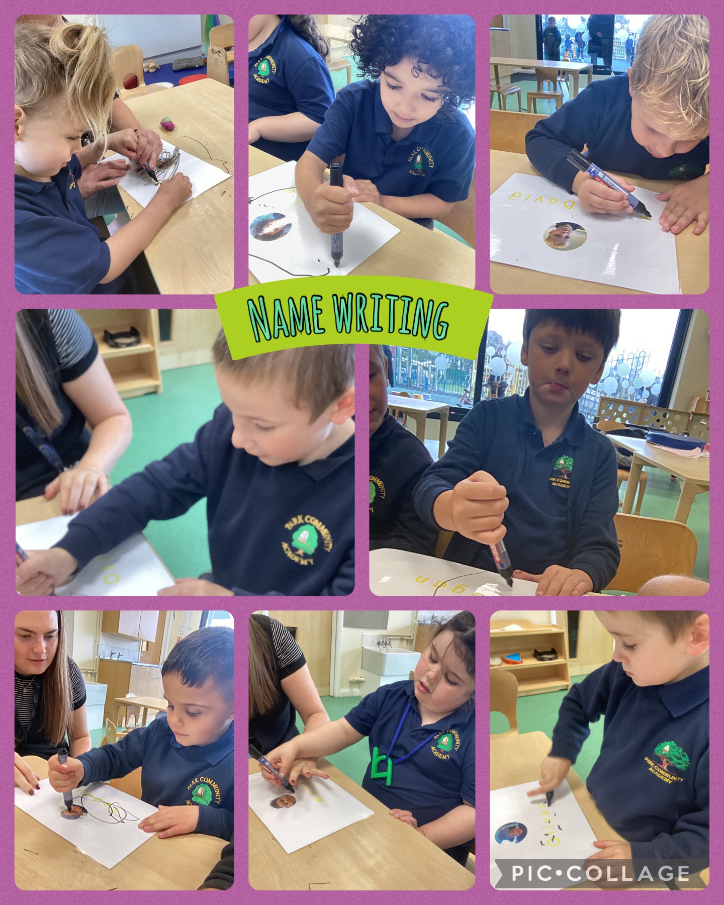 Image of Writing our names