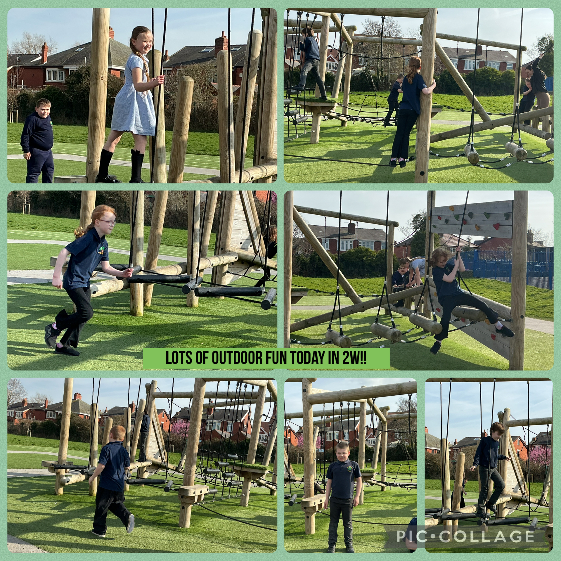 Image of Outside on the climbing frame!!