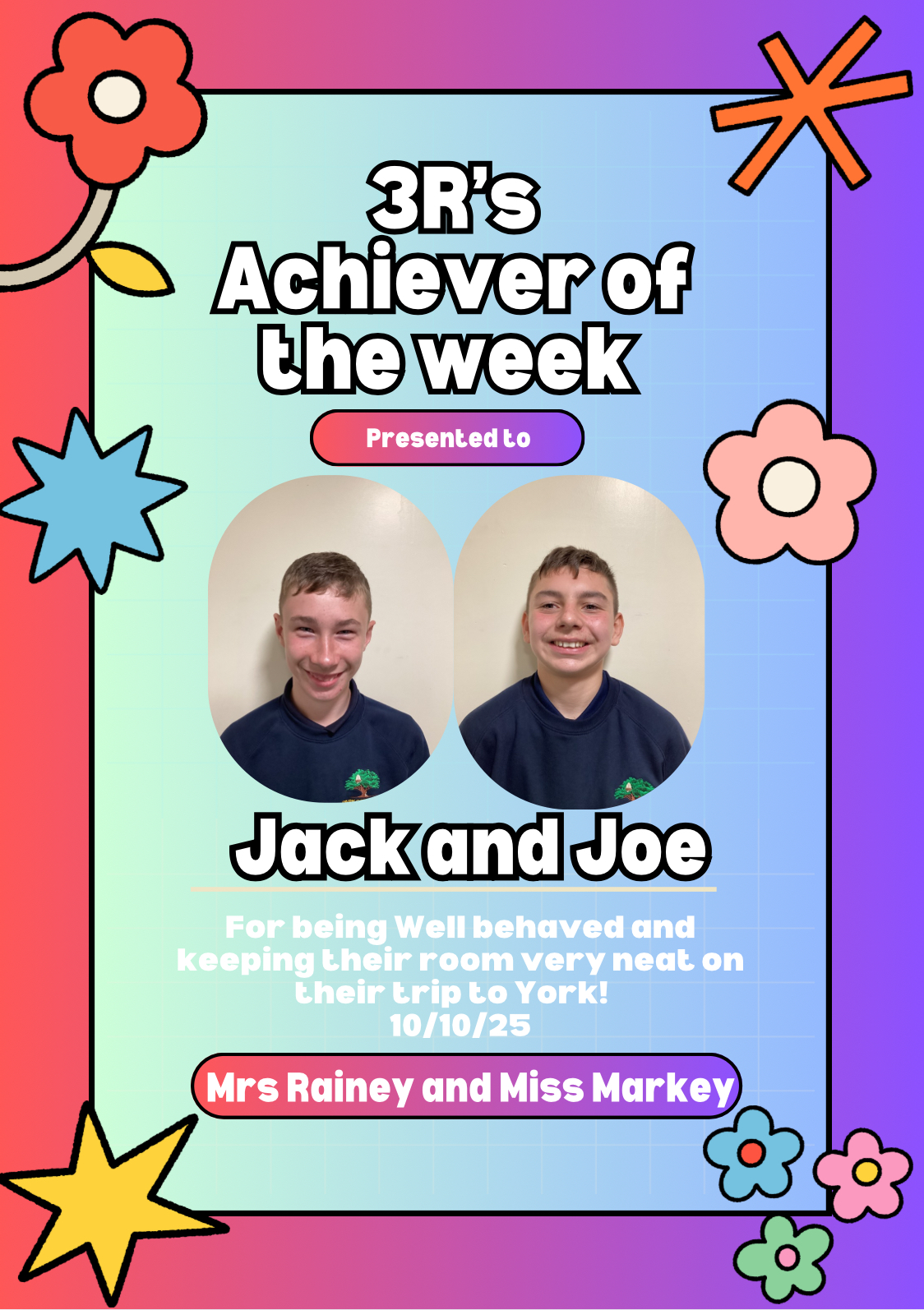 Image of Achiever of the Week