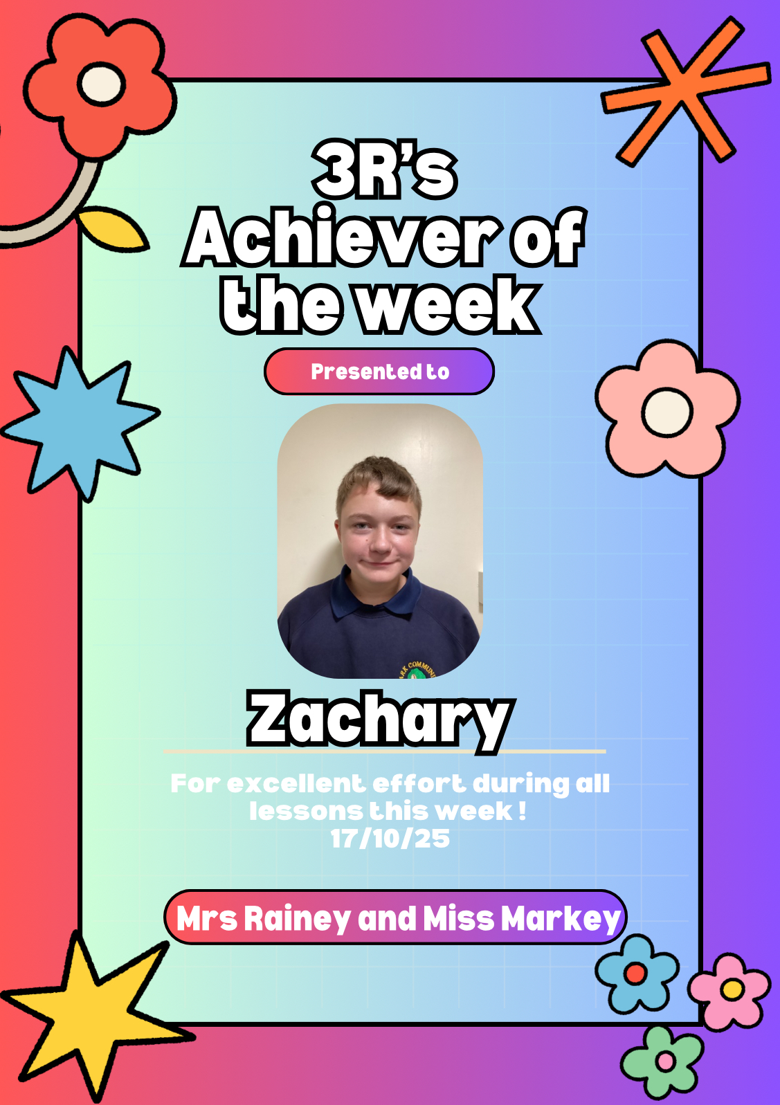 Image of Achiever of the week 