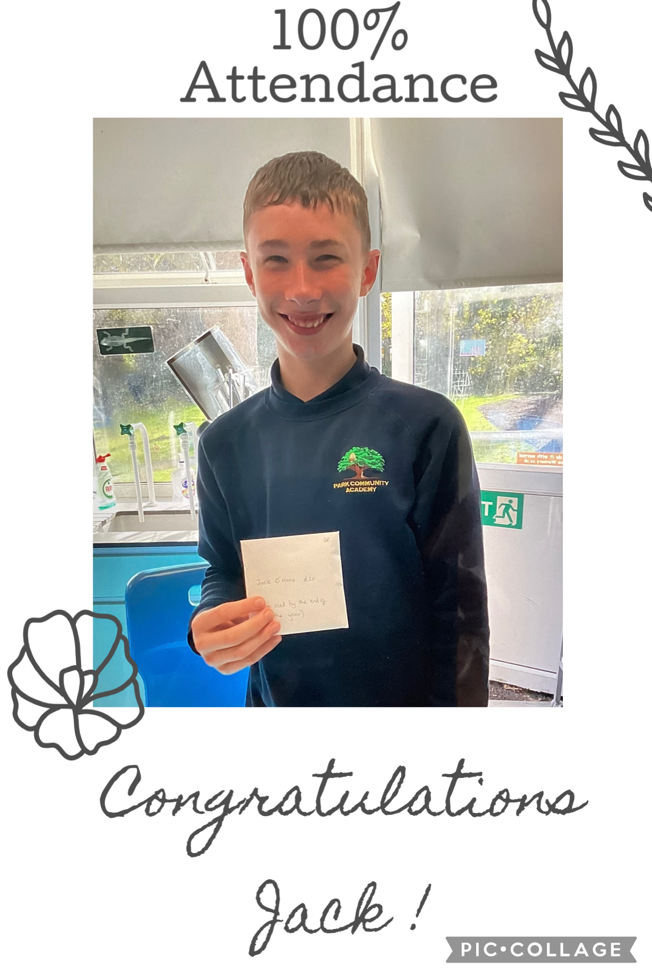 Image of 100% Attendance prize ! 