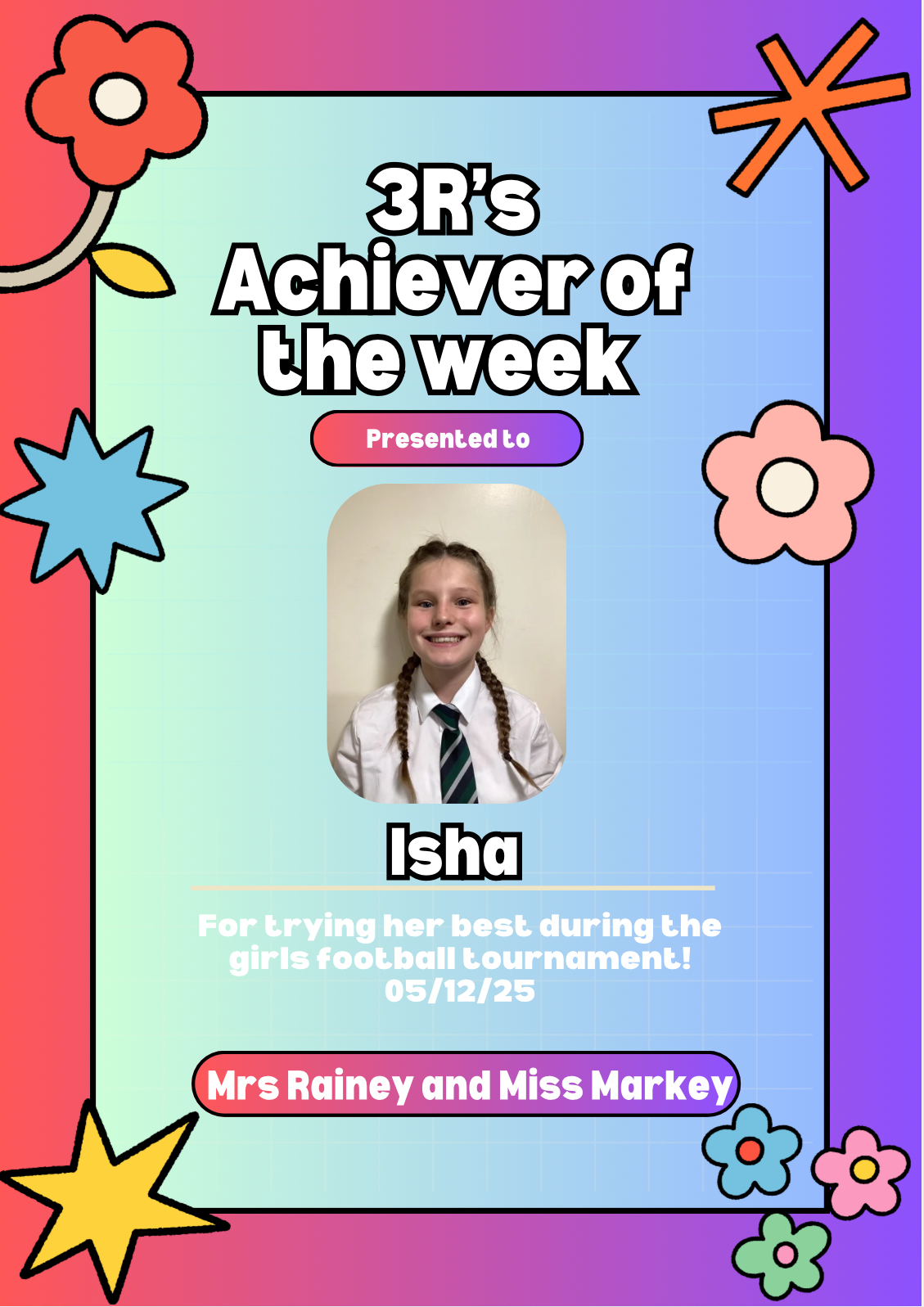 Image of Achiever of the Week