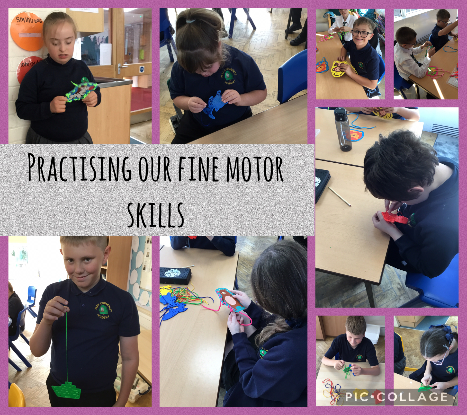 Image of Practising fine motor skills in life skills.