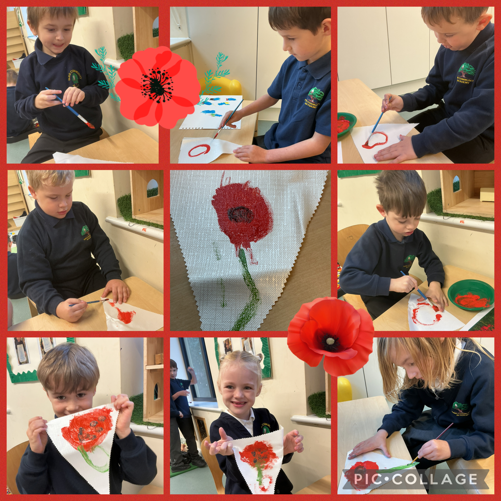 Image of Painting a poppy 